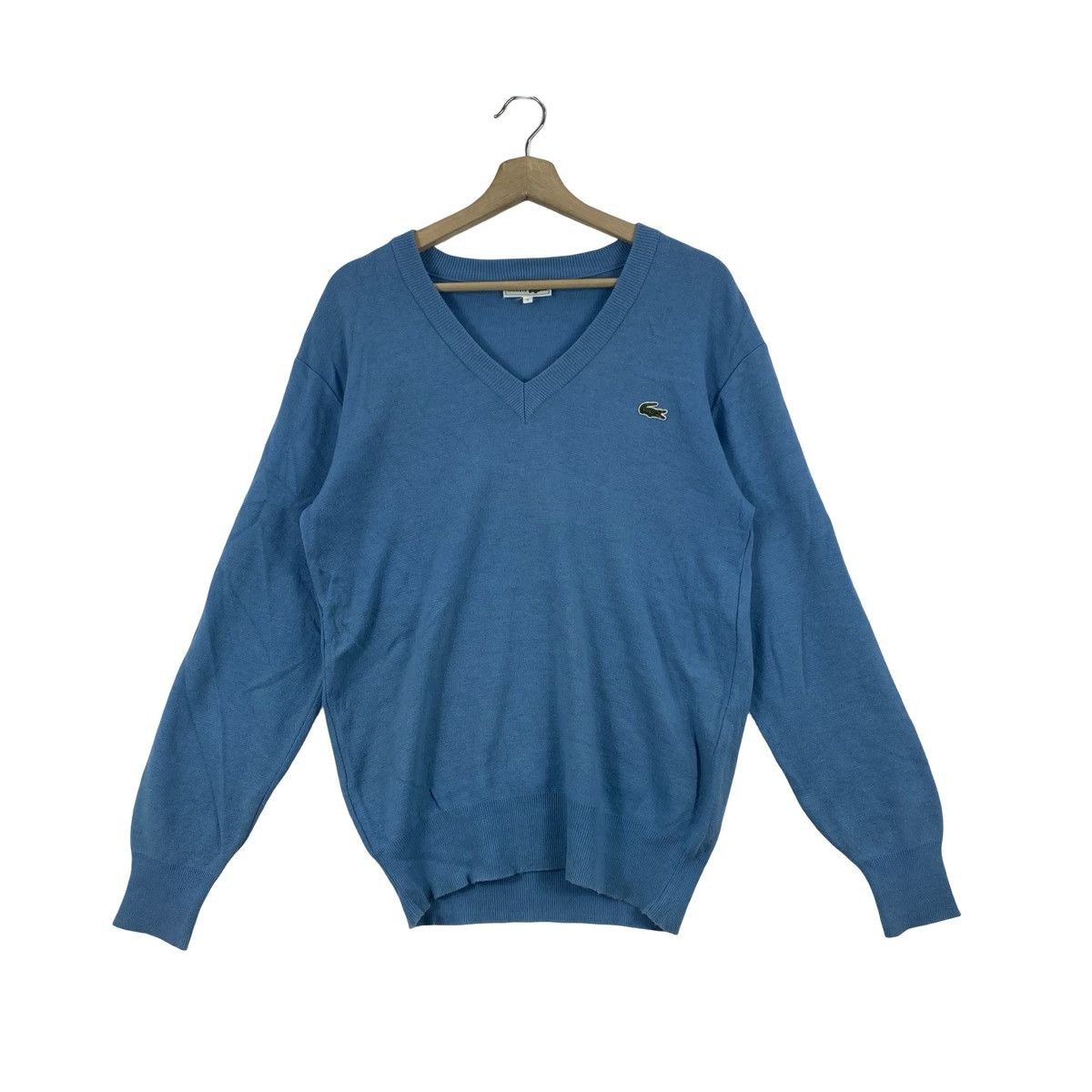 Lacoste Vintage CHEMISE LACOSTE V-Neck Knit Sweater Pullover Jumper Size US M / EU 48-50 / 2 - 1 Thumbnail