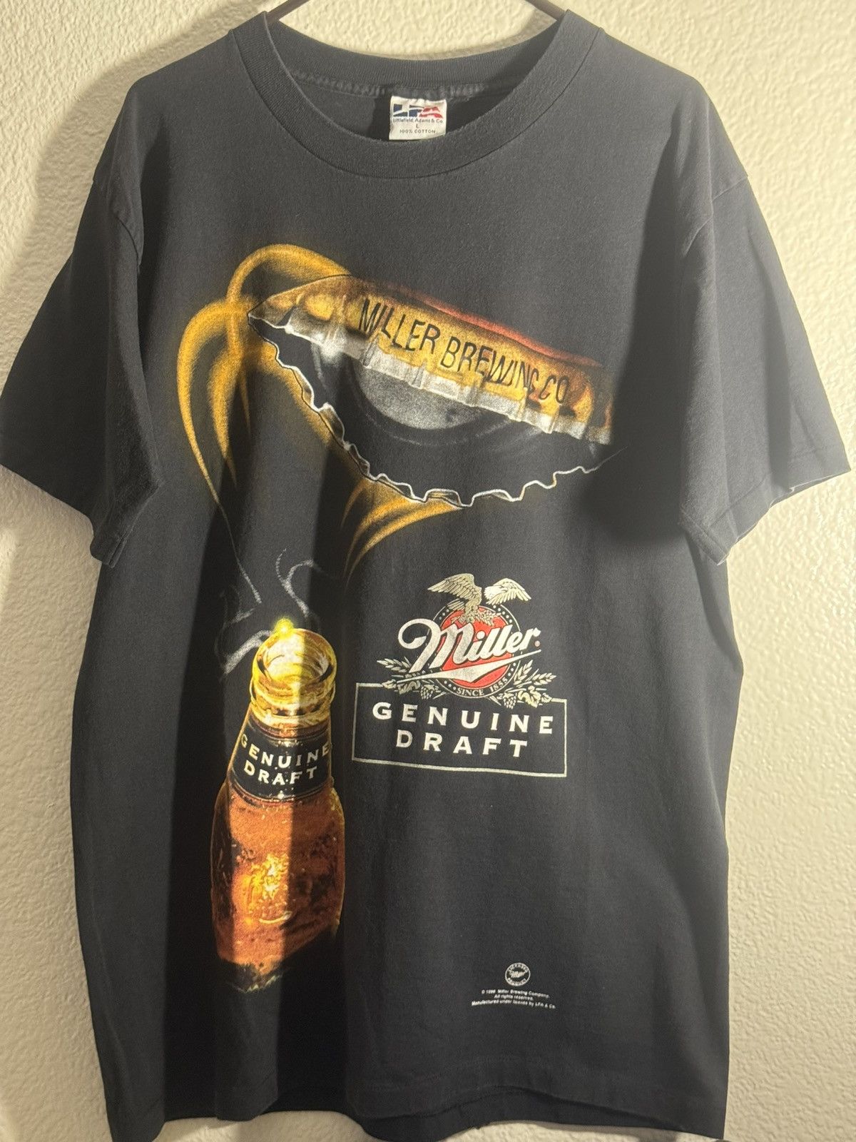 Vintage Miller Genuine Draft Tee Size US L / EU 52-54 / 3 - 3 Thumbnail