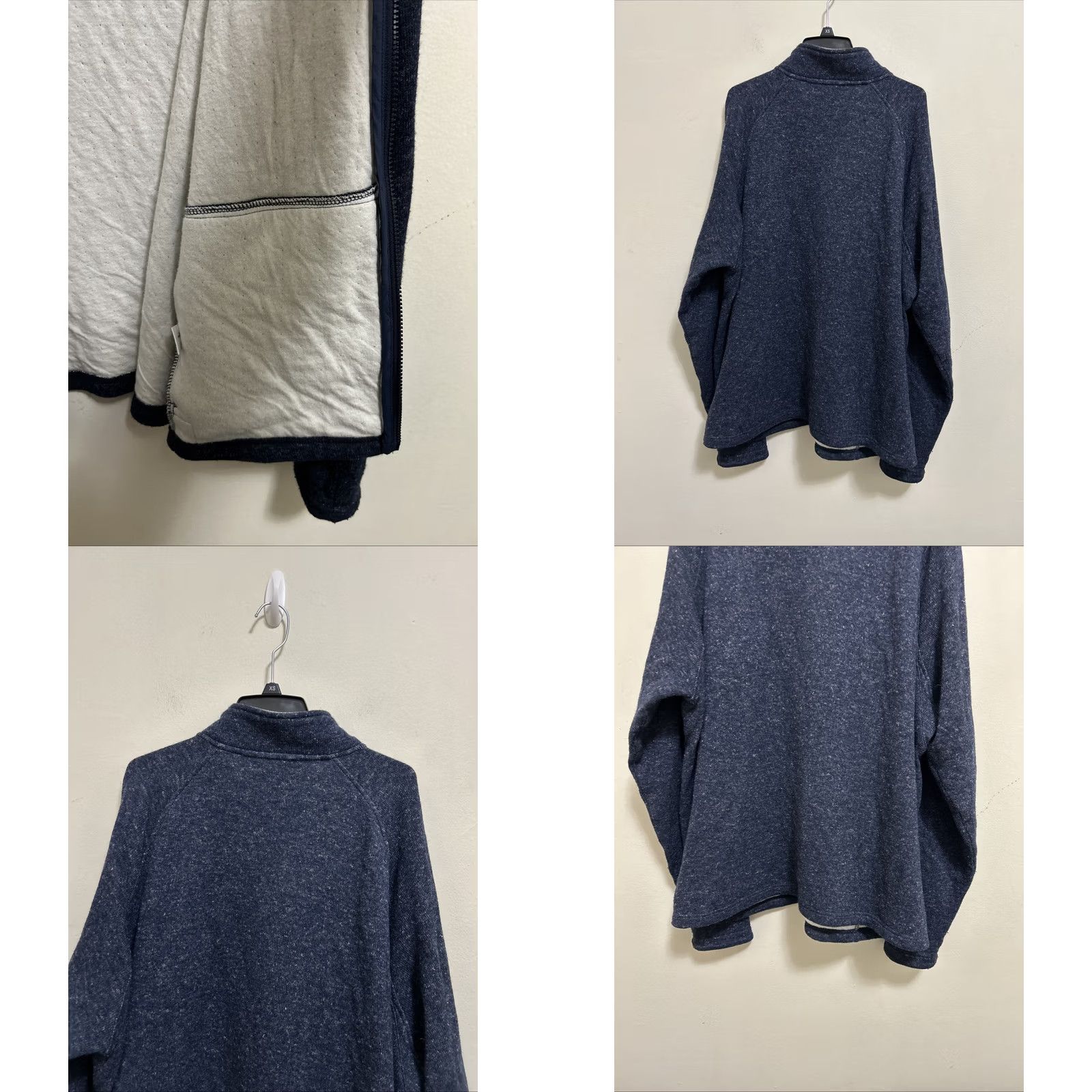 Orvis Orvis Sweater Mens XL Blue Full Zip Pockets Collared Knit Wool Linen Outerwear Walking Outdoor Bag Pockets YKK Regular Modern 100% Polyester Size US XL / EU 56 / 4 - 8 Thumbnail