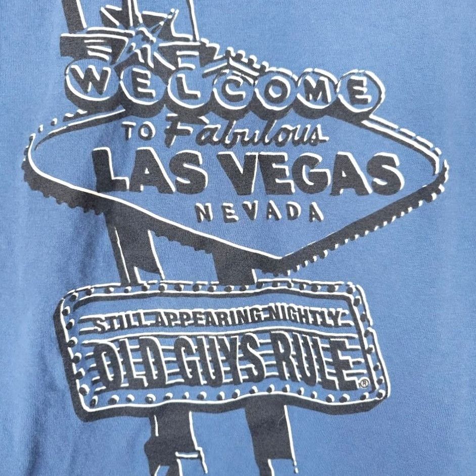 Vintage VINTAGE Old Guys Rule T Shirt Mens Size Large Blue Y2K Las Vegas Destination Shirt Mens Blue Size US L / EU 52-54 / 3 - 5 Thumbnail
