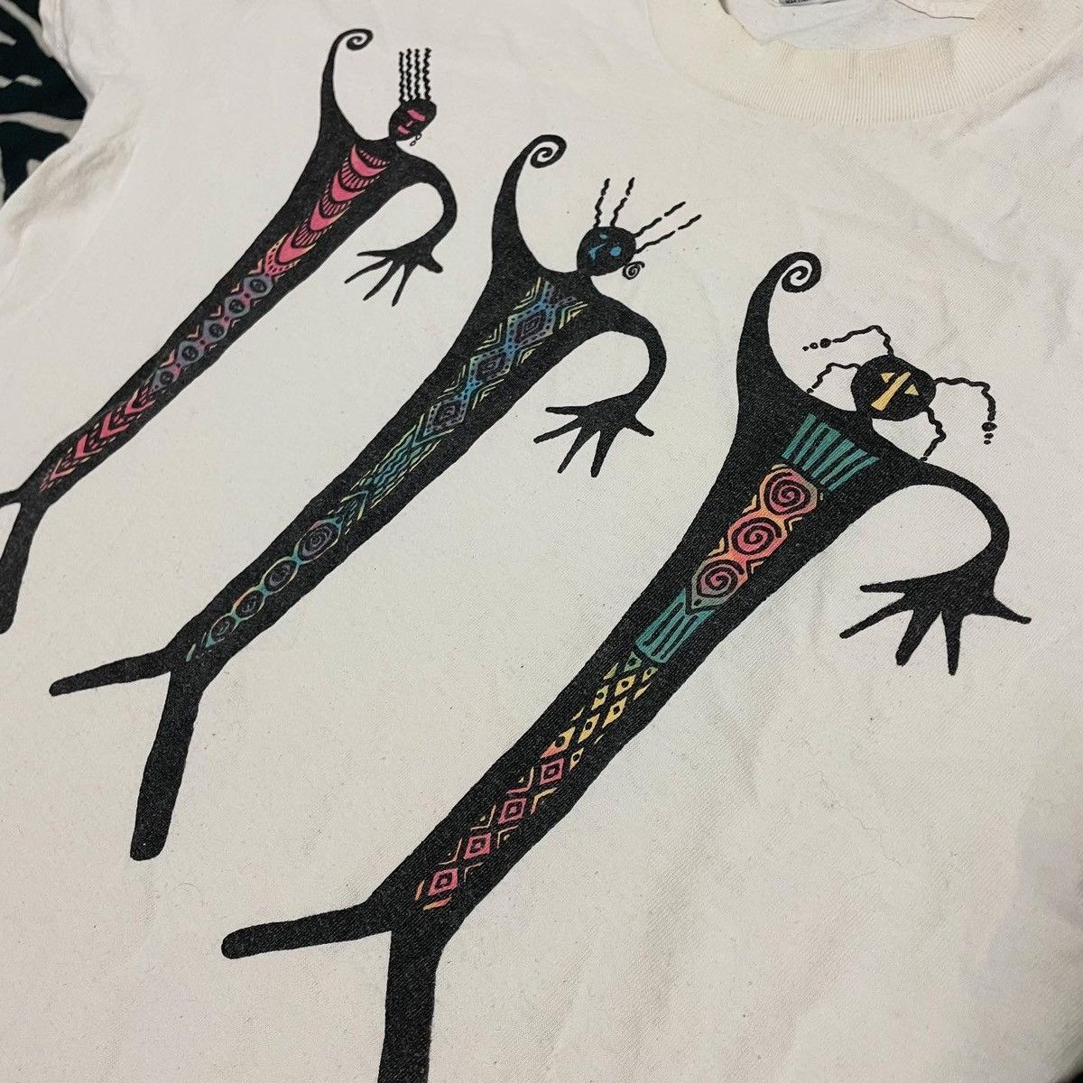 Vintage T-shirt Designer Artist White Cream Vintage 90s Lee Size US L / EU 52-54 / 3 - 4 Thumbnail