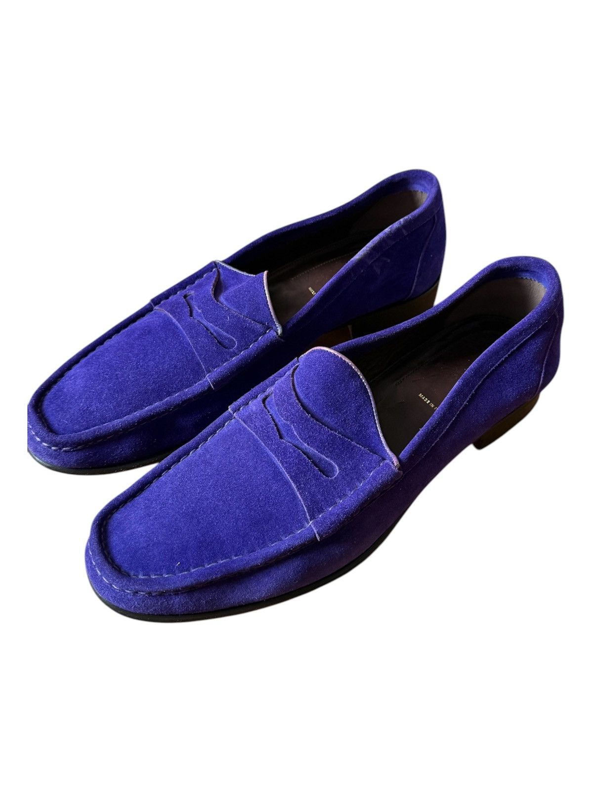 Tom Ford Purple Velvet Suede Slip In Loafers Size US 11 / EU 44 - 2 Thumbnail