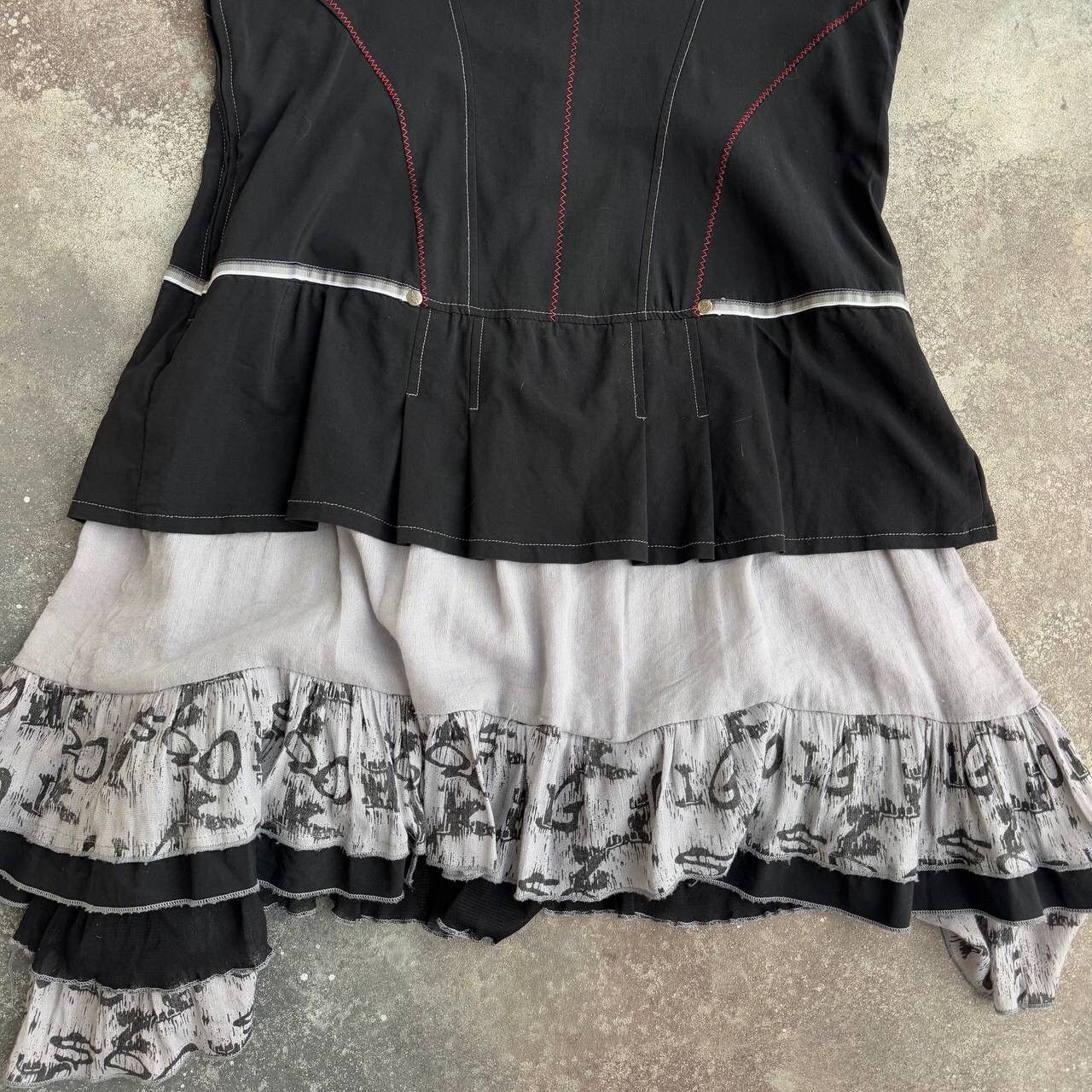 Hysteric Glamour × Vintage Amazing Vintage Avant Garde Gothic Pleated Dress Size M / US 6-8 / IT 42-44 - 12 Thumbnail