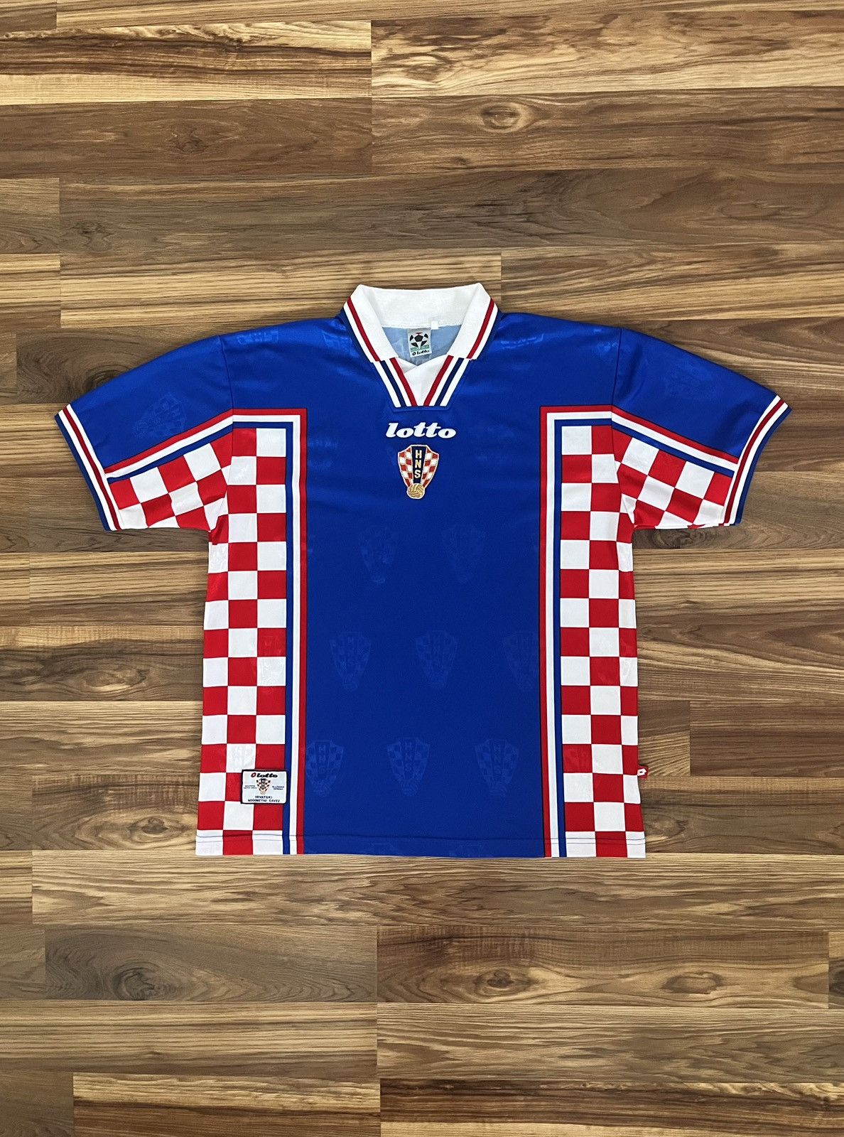 image of 1998 Croatia Away Kit in Blue, Men's (Size XL)