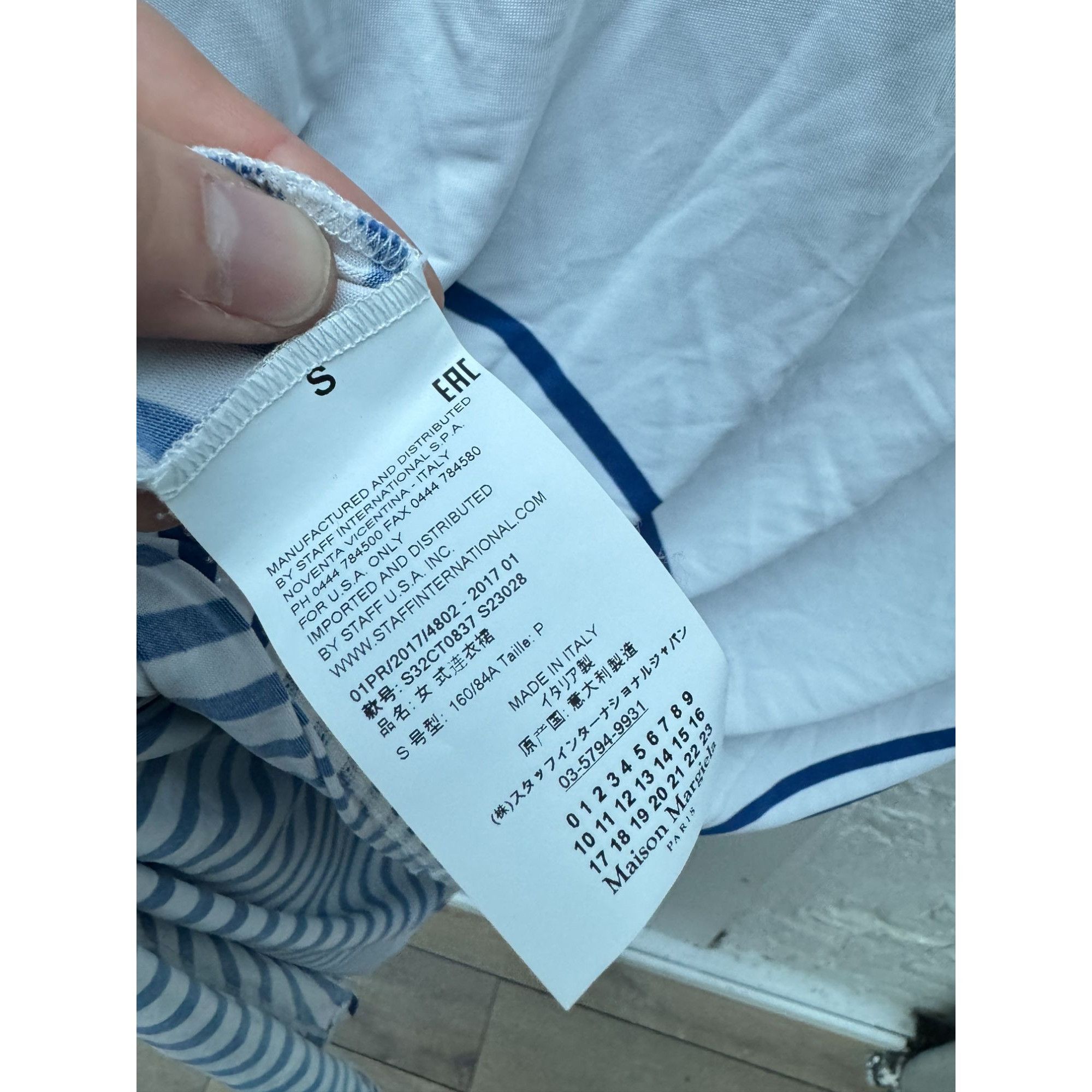 Maison Margiela MM6 Navy White Striped Top Size S / US 4 / IT 40 - 8 Thumbnail