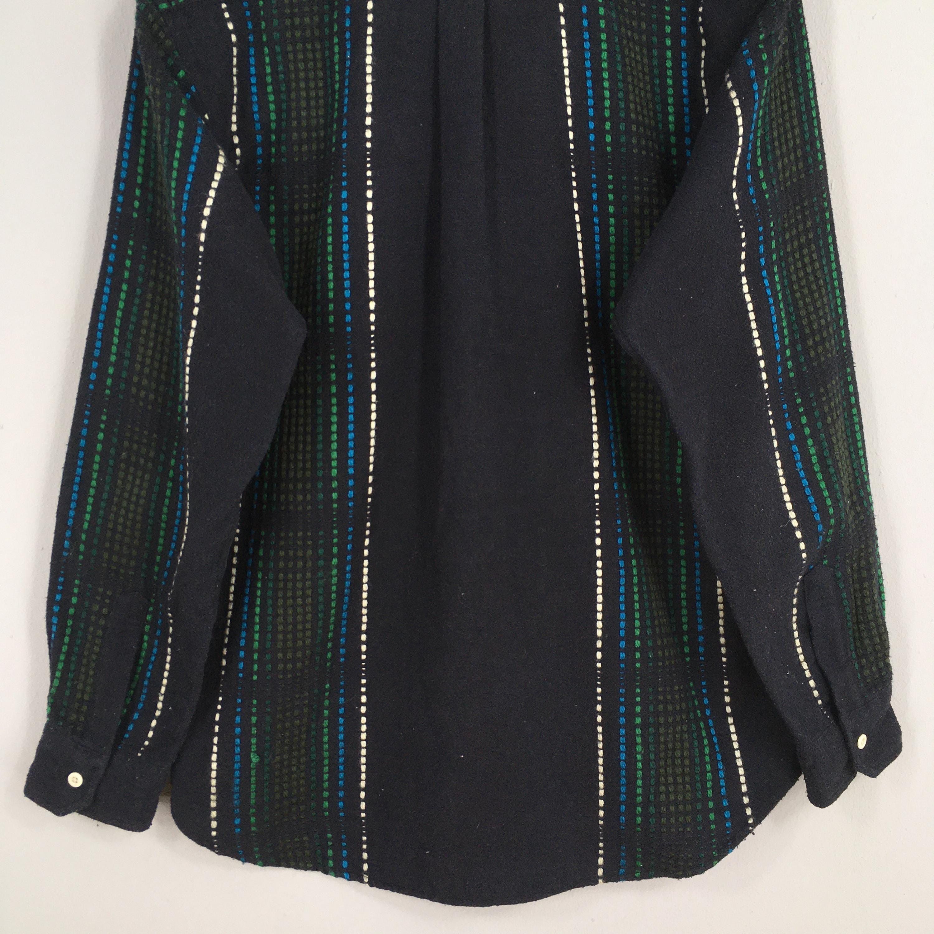 Flannel × Vintage Vintage 80s Mil Spec Black Flannel Rockaboilly Shirt Medium Size US M / EU 48-50 / 2 - 9 Thumbnail