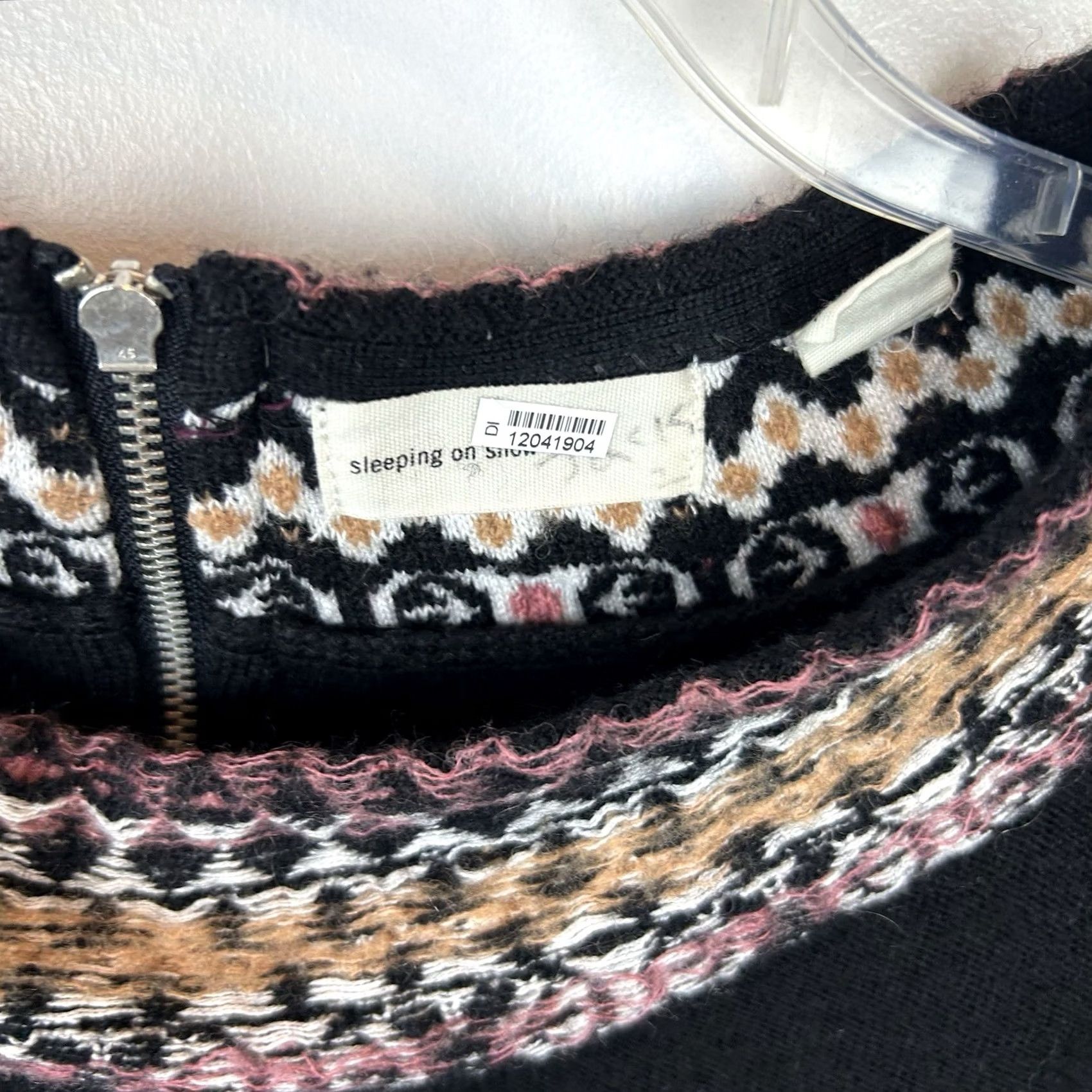 Vintage Sleeping On Snow Anthropologie Sweater XS Black Floral Embroidered Acrylic Wool Blend Women Size XS / US 0-2 / IT 36-38 - 3 Thumbnail