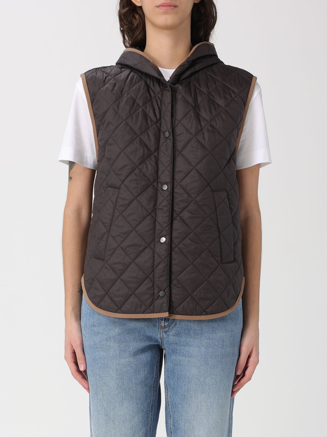 Brunello Cucinelli Brunello Cucinelli Waistcoat Woman Black Size S / US 4 / IT 40 - 1 Thumbnail