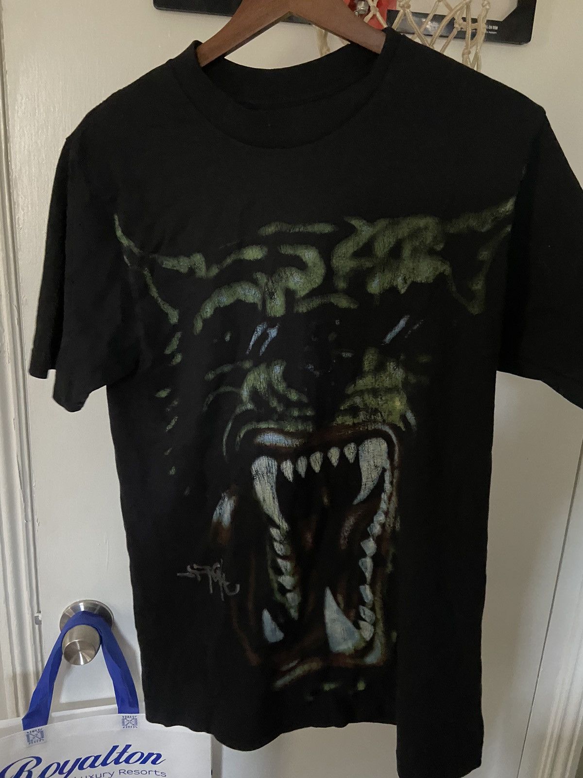 image of Travis Scott Utopia Circus Maximus Tour Hyaena Tee in Black, Men's (Size Small)