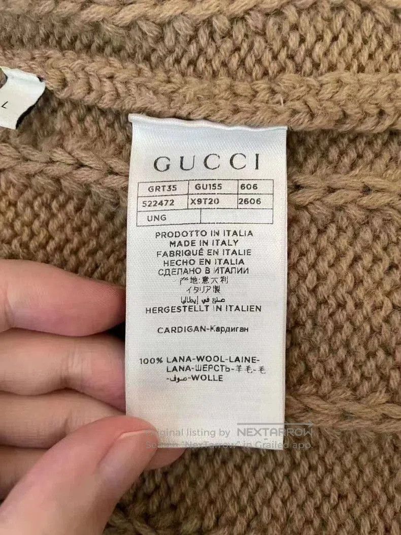 Gucci Gucci Cable Knit Wool Cardigan. Size US L / EU 52-54 / 3 - 3 Thumbnail