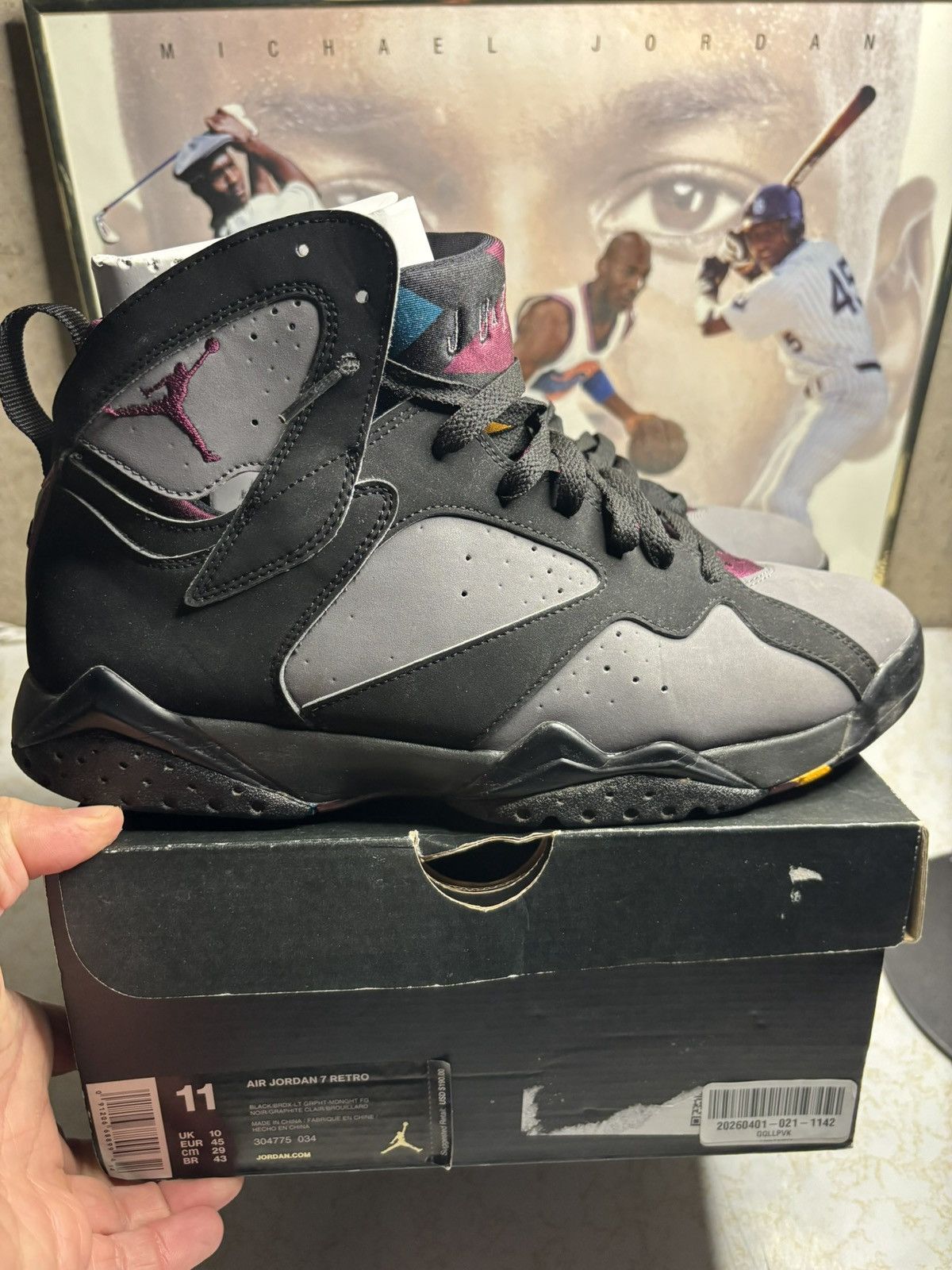 Jordan Brand Air Jordan 7 Retro Bordeaux Size US 11 / EU 44 - 1 Thumbnail