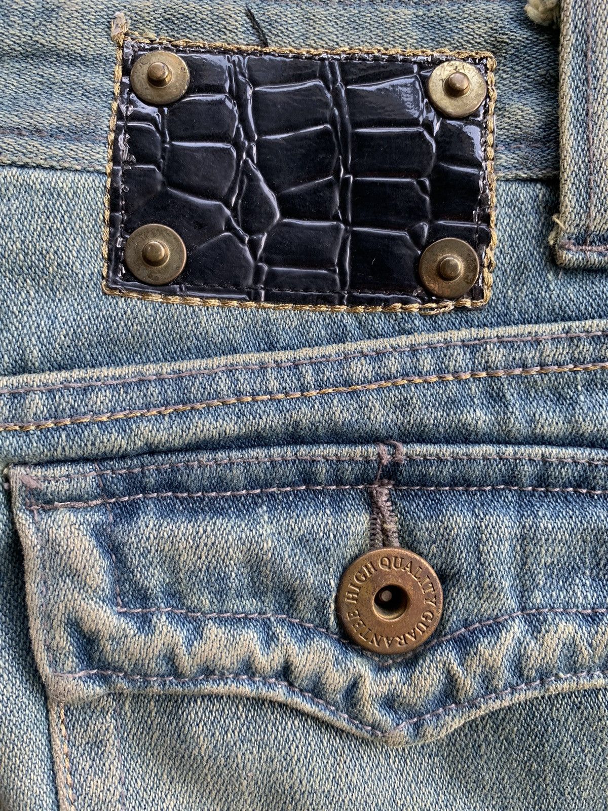 Kapital FLARE💥JAPANESE PUNK STYLE UNKNOWN RUSTY DISTRESSED DENIM🎌☠️ Size US 30 / EU 46 - 22 Thumbnail