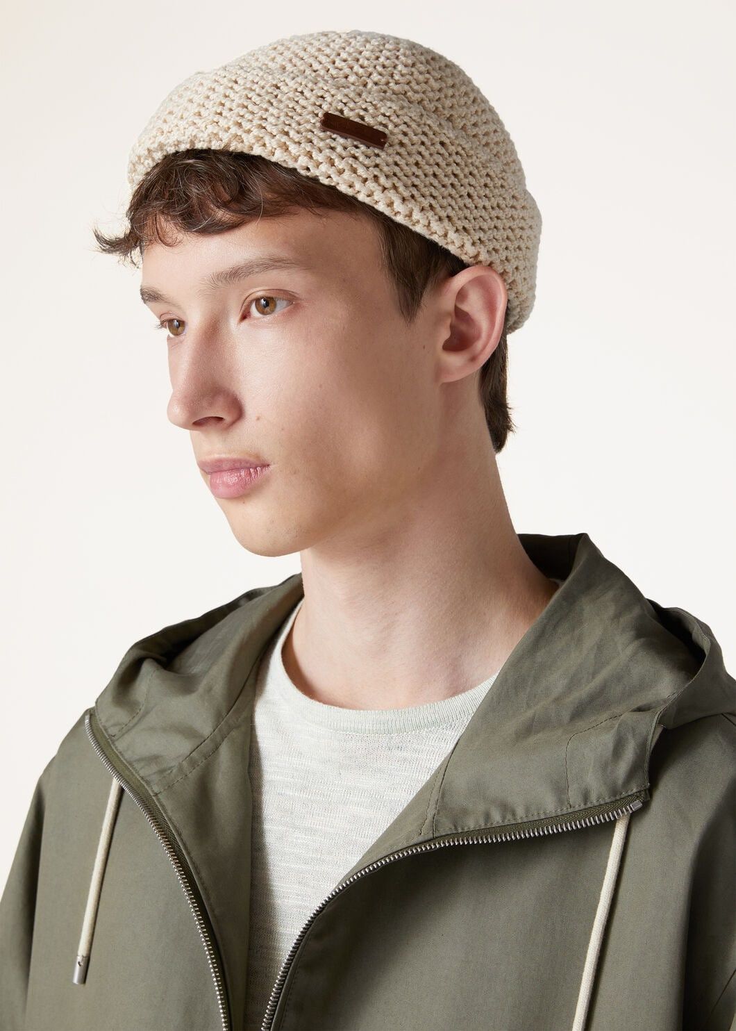 Loro Piana o1srvl11e0325 FAO0615 Size: OS / Beanie Hat / Cap in Cream Size ONE SIZE - 2 Thumbnail