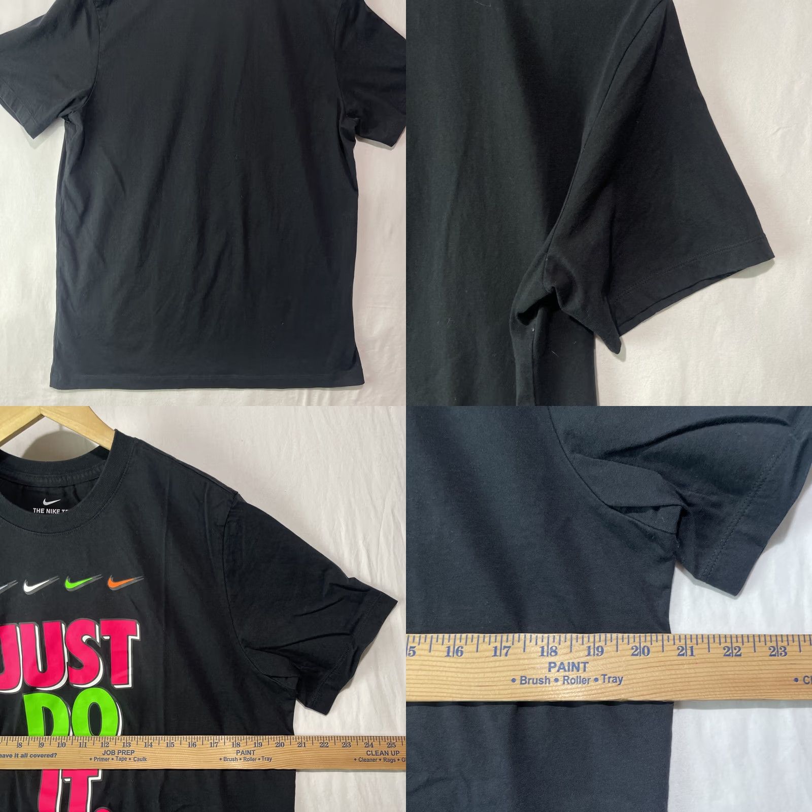 Nike Nike Shirt Mens Large Black Swoosh Just Do It Short Sleeve Adult Crew Neck Size US L / EU 52-54 / 3 - 8 Thumbnail