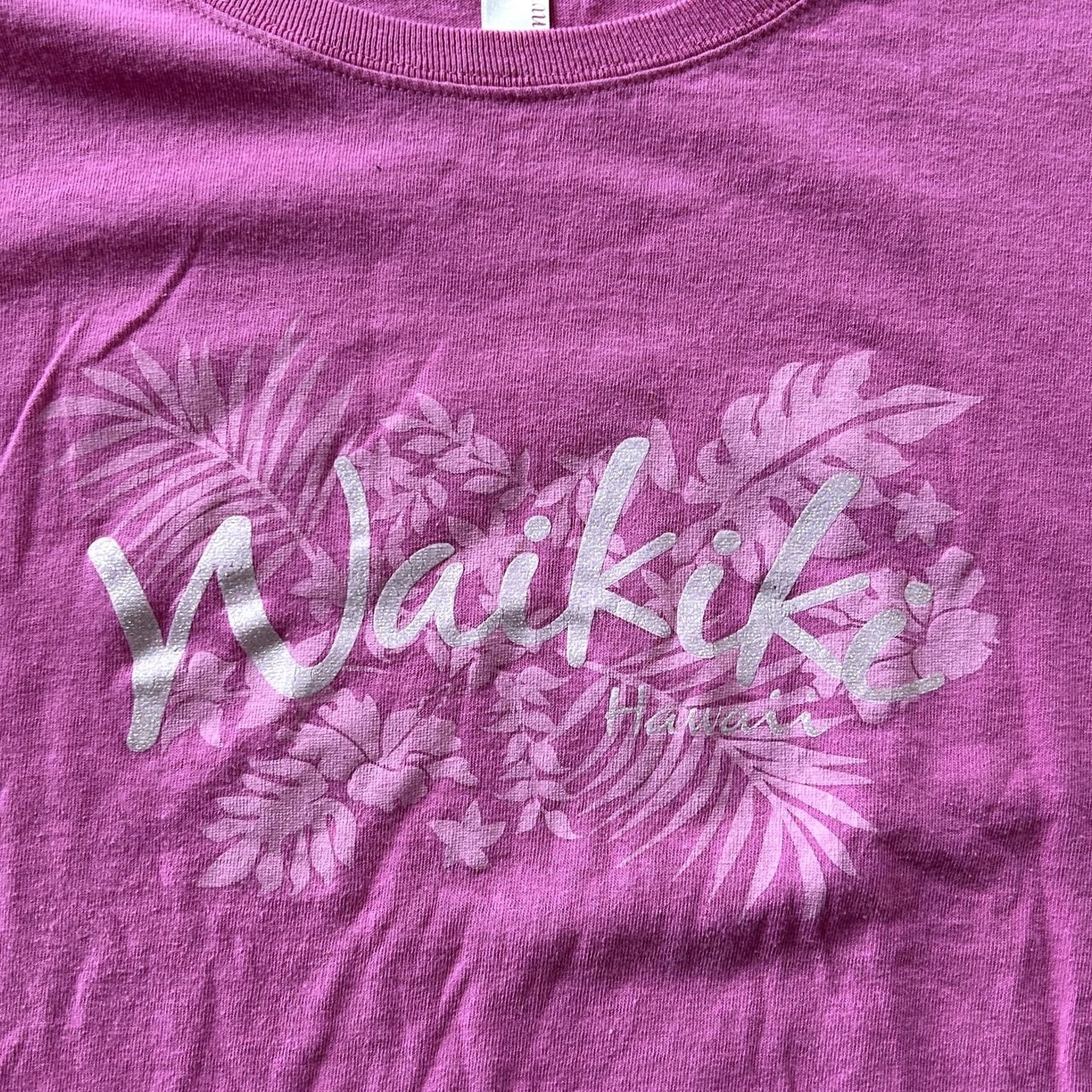 Anvil Waikiki Hawaii Anvil Shirt Mens XL Pink Tropical Beach Graphic Tee T-Shirt Size US XL / EU 56 / 4 - 2 Thumbnail
