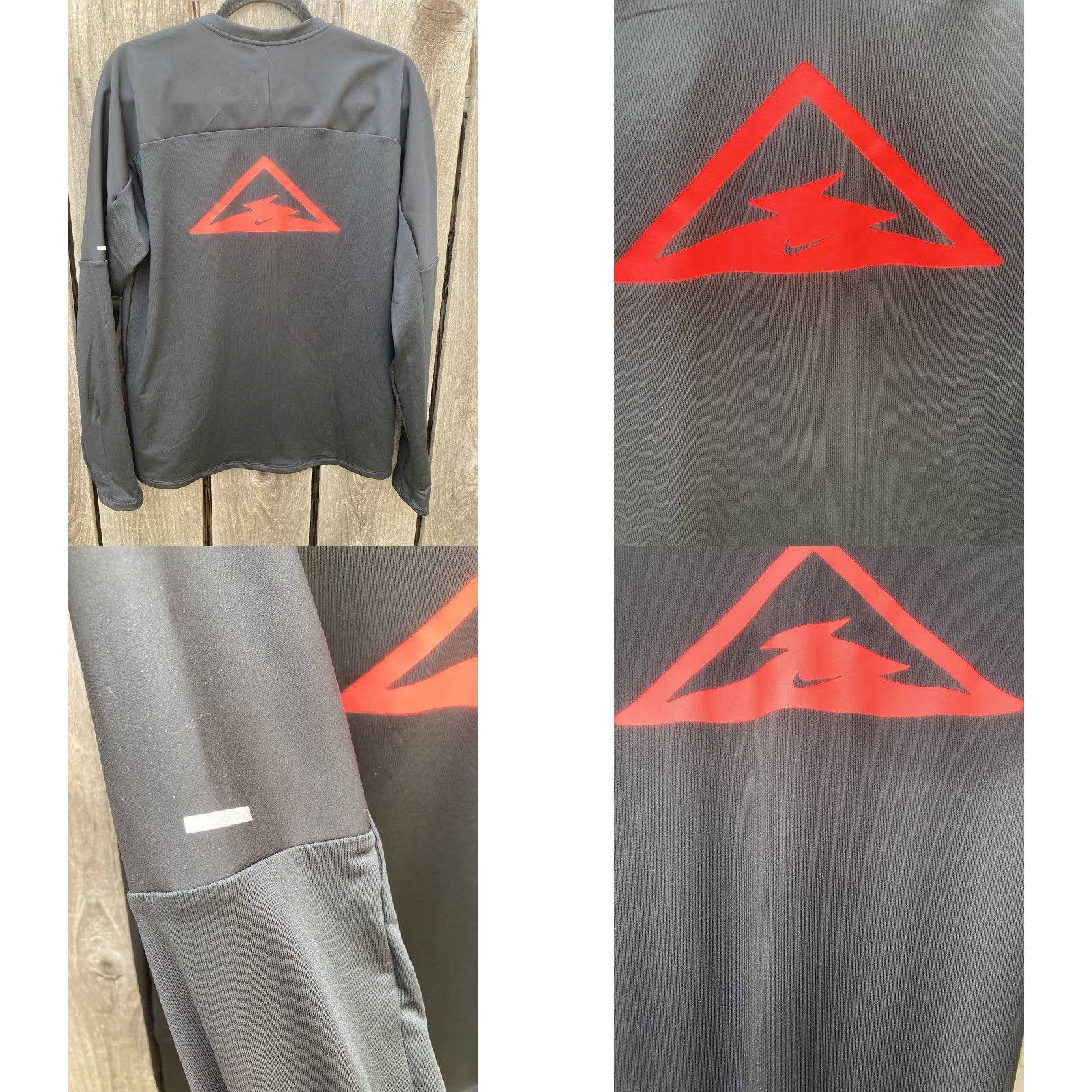 Nike Men's Nike Running Dri-Fit Wind Trail Jacket Black M Half-Zip Nike Running Jacket Mens Size US M / EU 48-50 / 2 - 8 Thumbnail