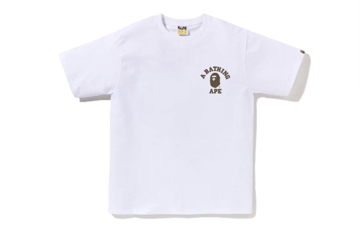 Image of Liquid Camo College Ats Bape Tee in White, Men's (Size XL)