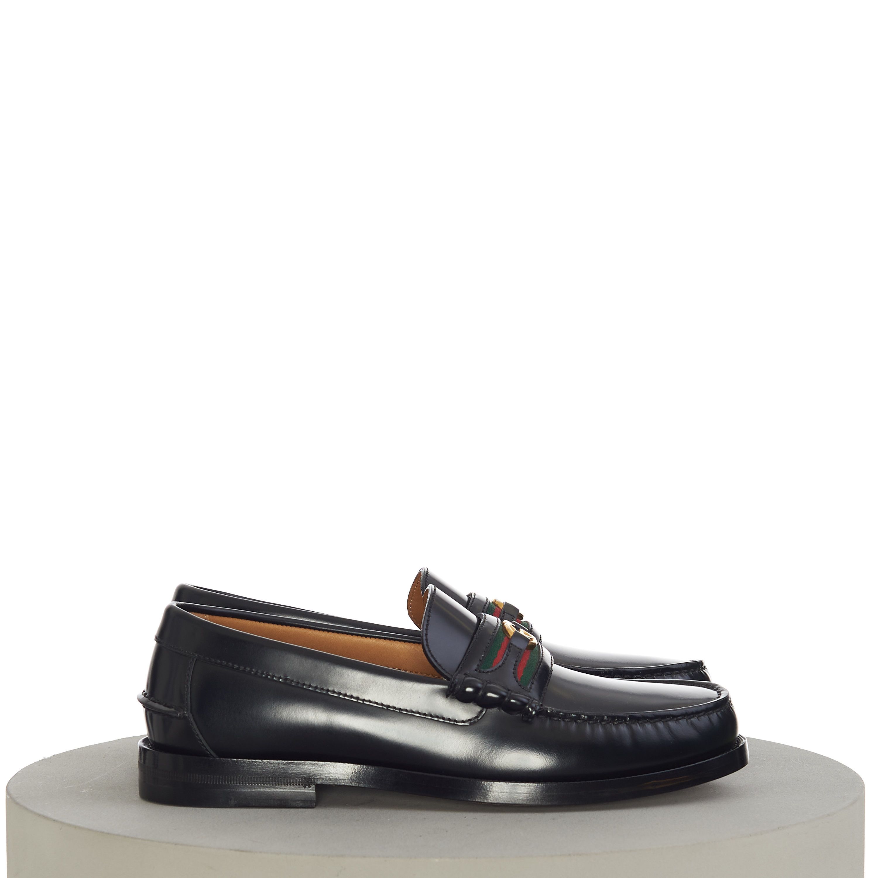 Gucci Men's Loafer With Double G In Black Leather Size US 6.5 / EU 39-40 - 2 Thumbnail