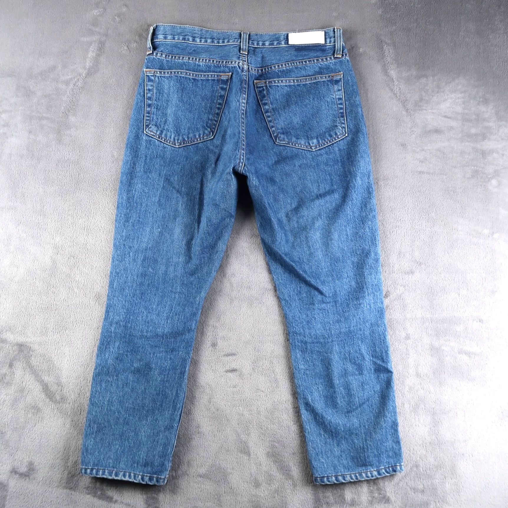 RE/DONE ReDone Originals High Rise Jeans Straight Color Blue 28 Cotton Denim 5-Pocket Design Womens June style Regular fit Adults? Size 28" / US 6 / IT 42 - 2 Thumbnail