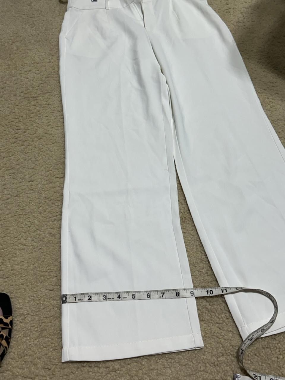 Designer Women's White High-Waisted Trousers - Size S Size 28" / US 6 / IT 42 - 4 Thumbnail