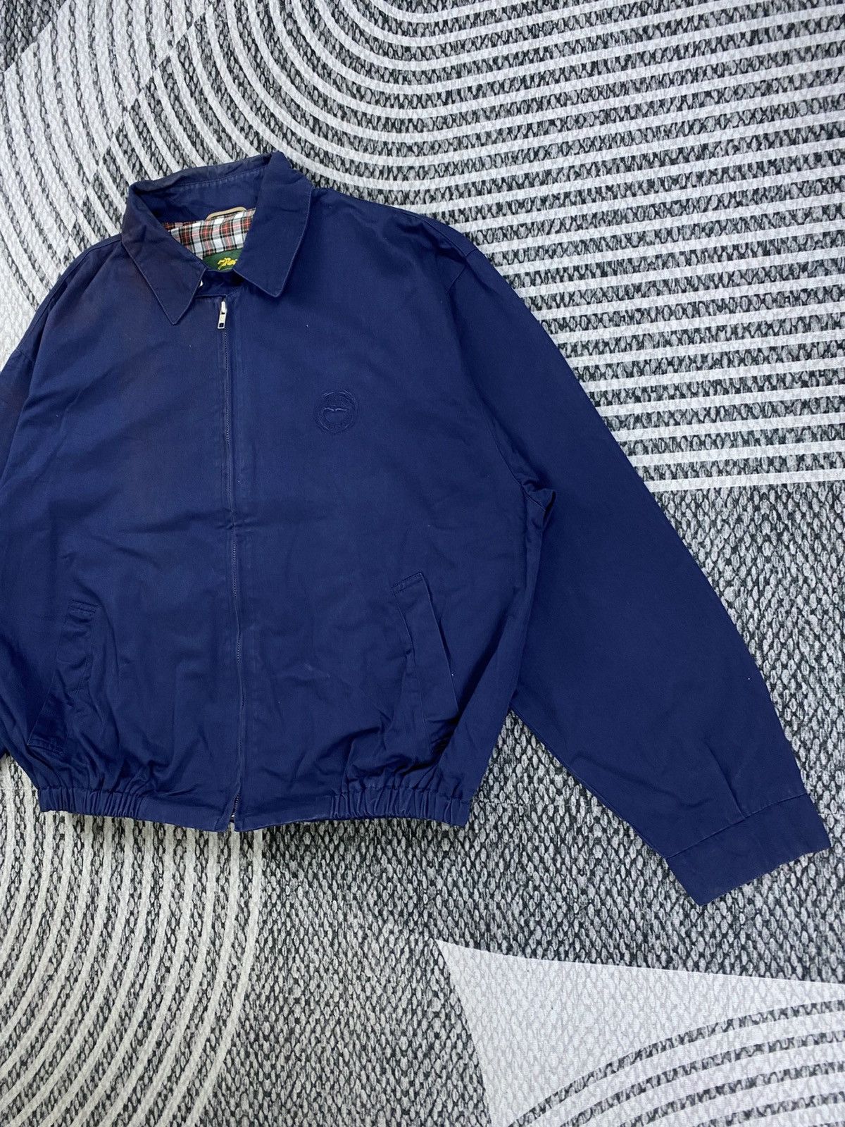 Longchamp Vintage Longchamp Navy Blue Zipper Bombers Jacket Size US XL / EU 56 / 4 - 4 Thumbnail