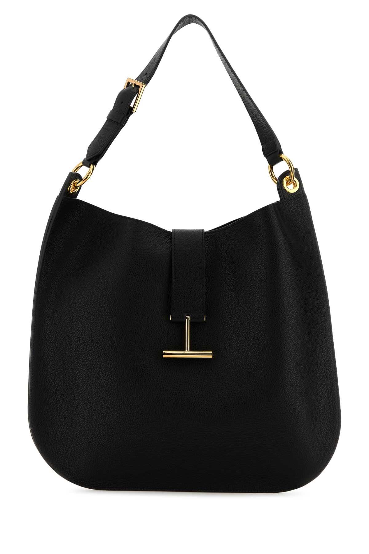 Tom Ford Black Leather Shoulder Bag Size ONE SIZE - 1 Thumbnail