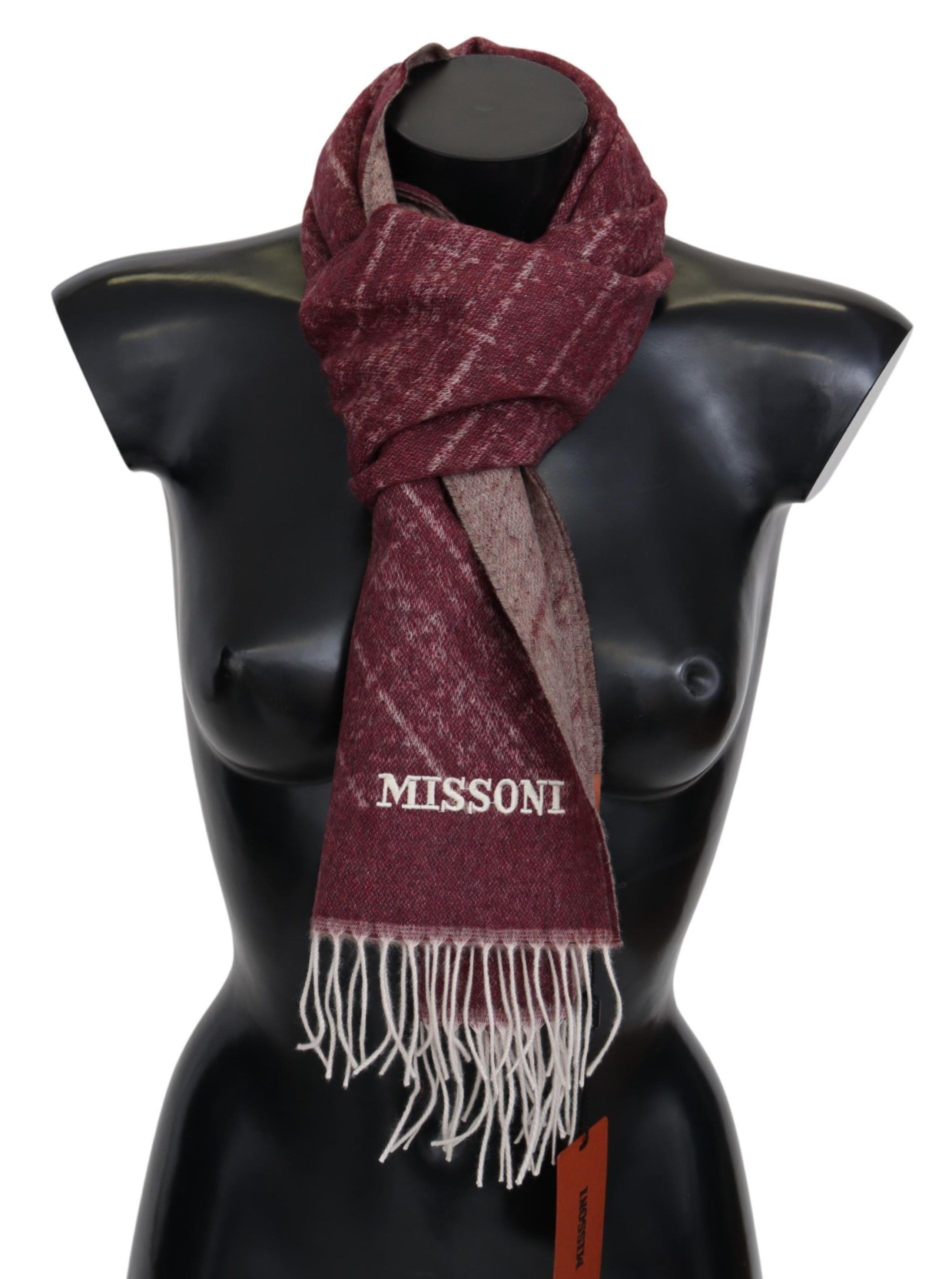 Missoni Elegant Cashmere Fringed Men's Scarf Size ONE SIZE - 1 Thumbnail