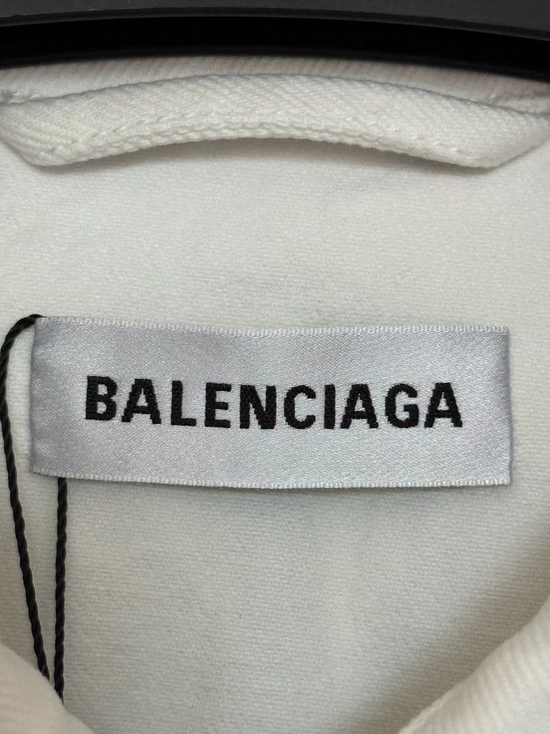 Balenciaga Balenciaga size 36 Back Letter Embroidery Logo Denim Jacke Size S / US 4 / IT 40 - 3 Thumbnail