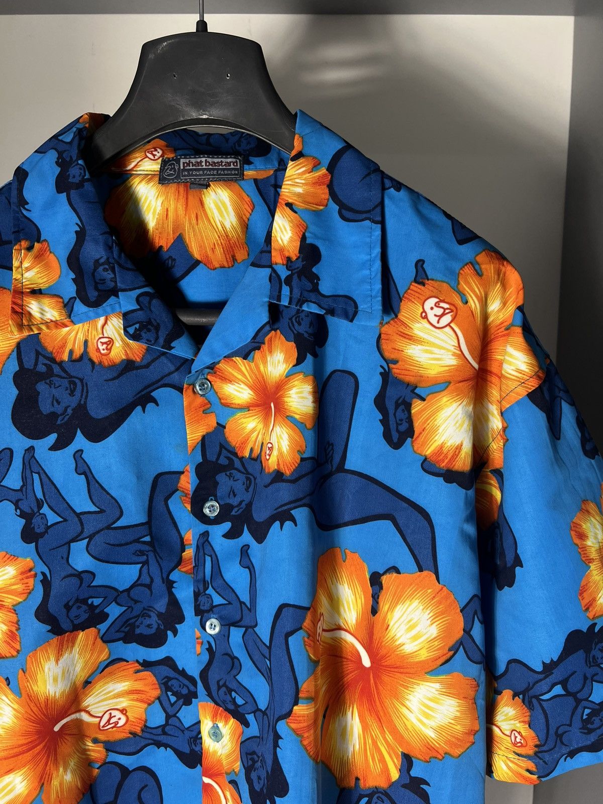 Hot Model Sex × Vintage VERY RARE HAWAII SEXY HOT BABY FLOWERS DESIGNER SHIRT 90s Size US L / EU 52-54 / 3 - 2 Thumbnail