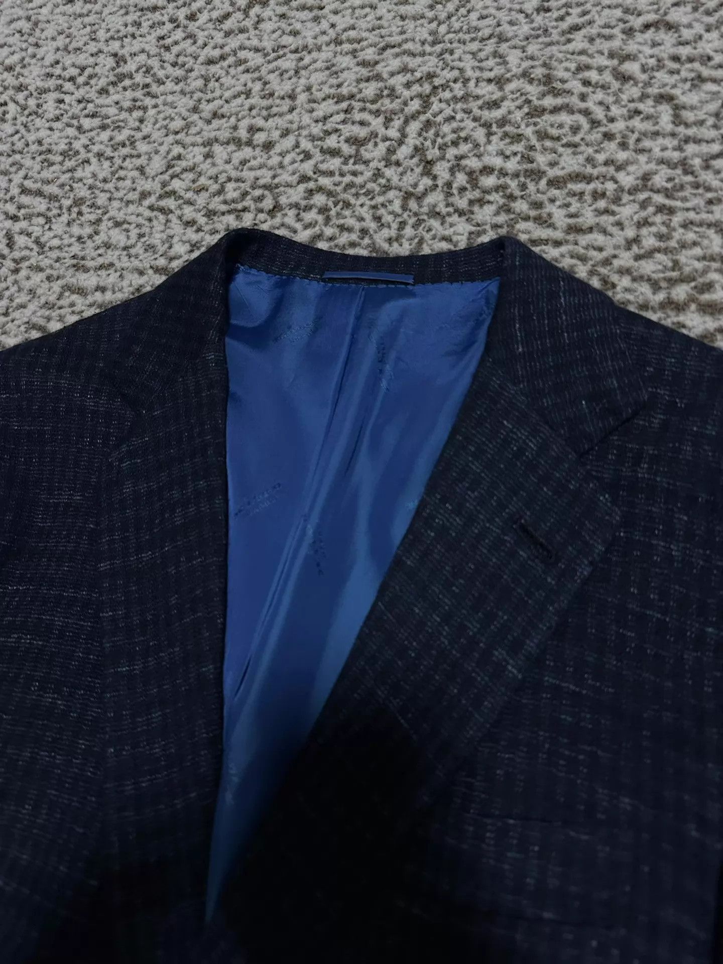 Kiton Kiton Textured Navy Italian Casual Short Blazer Size 50 Size 50R - 3 Thumbnail