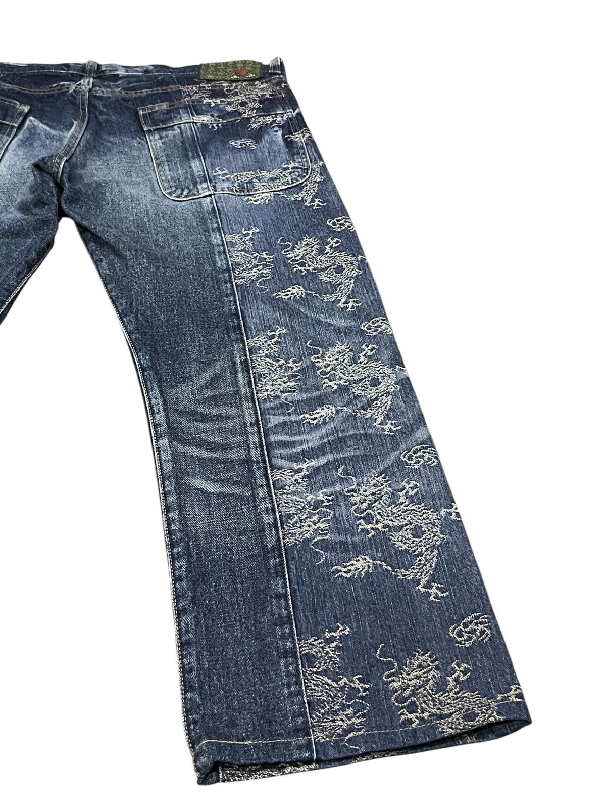 Eternal RARE! Eternal Kura Dragon Jacquard Denim Made in Japan Size US 36 / EU 52 - 8 Thumbnail