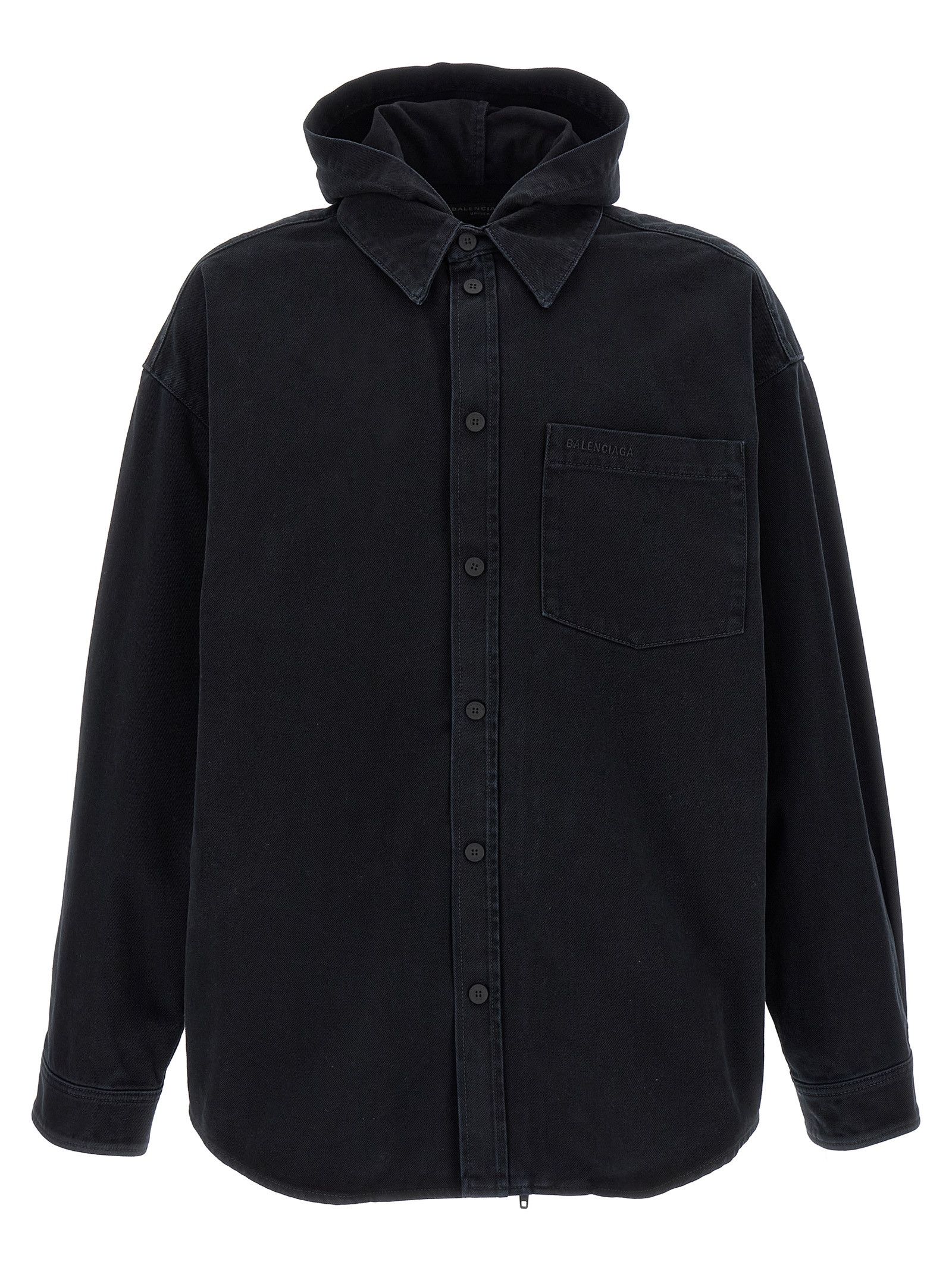 Balenciaga Denim Overshirt Size US S / EU 44-46 / 1 - 1 Thumbnail