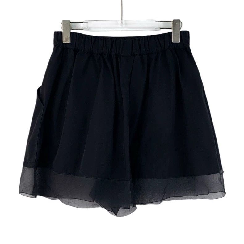 Chanel Chanel Black wood ear lace stitching cotton casual shorts Size 25" / US 0 / IT 36 - 2 Thumbnail