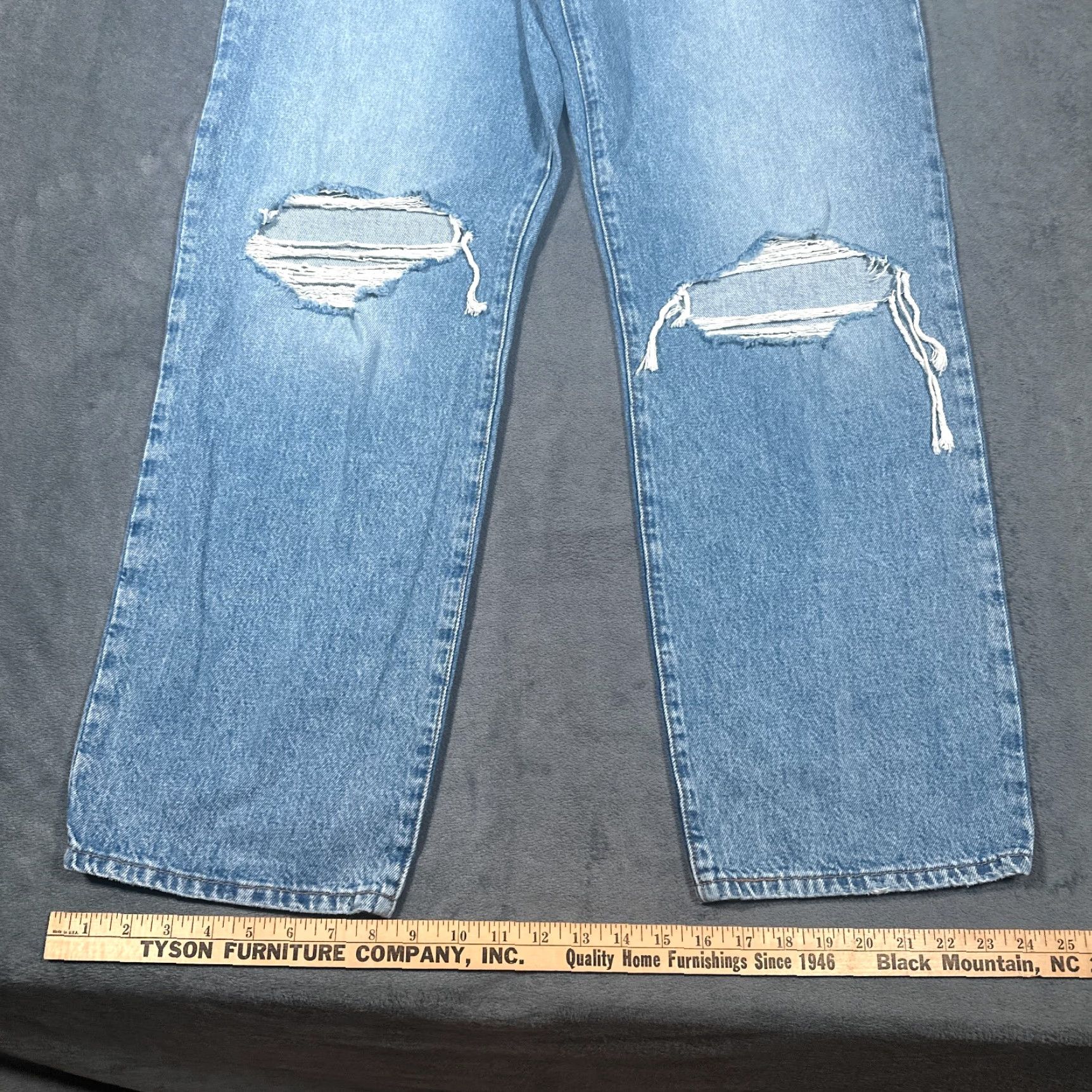 Levi's VINTAGE Levi's 94 Baggy Women's Jeans Regular Fit 32 Blue Denim Distressed 90s Skater Retro Size 24" / US 00 / IT 34 - 4 Thumbnail