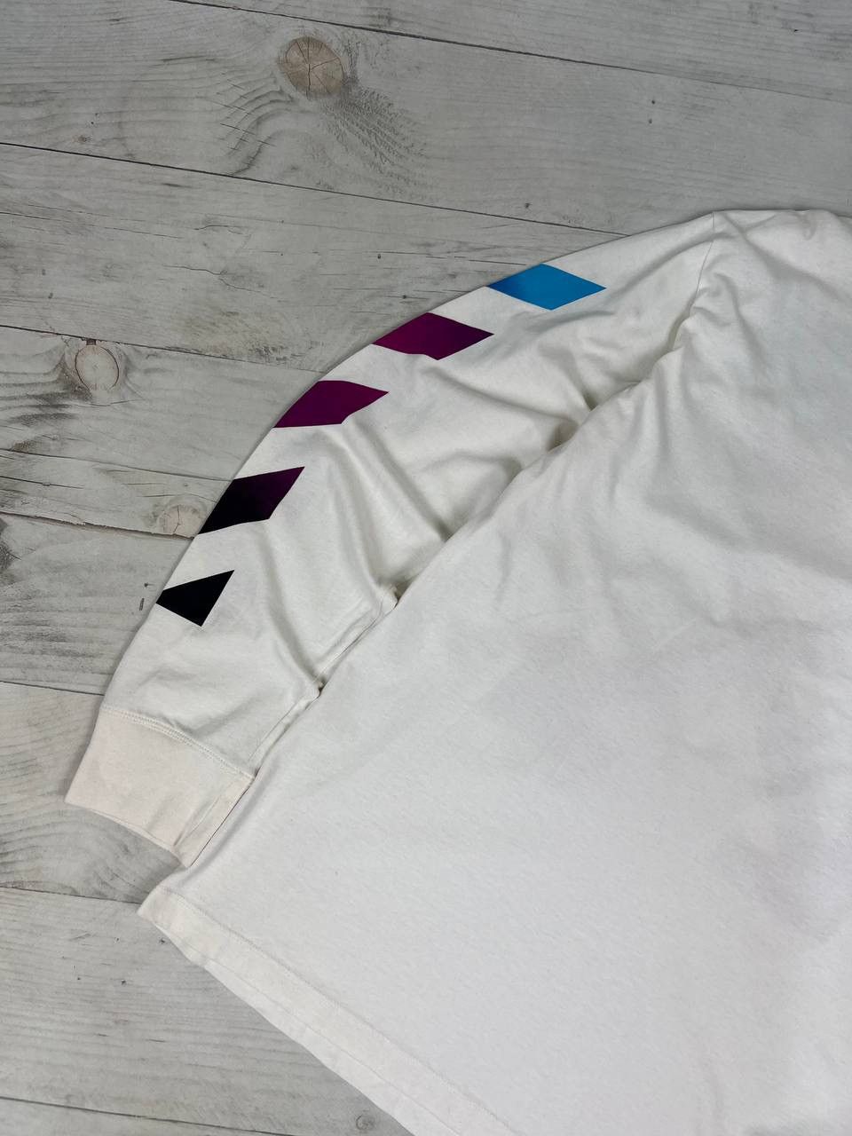 Off-White Off-White Diagonal Gradient Long Sleeve Tee Size US M / EU 48-50 / 2 - 5 Thumbnail