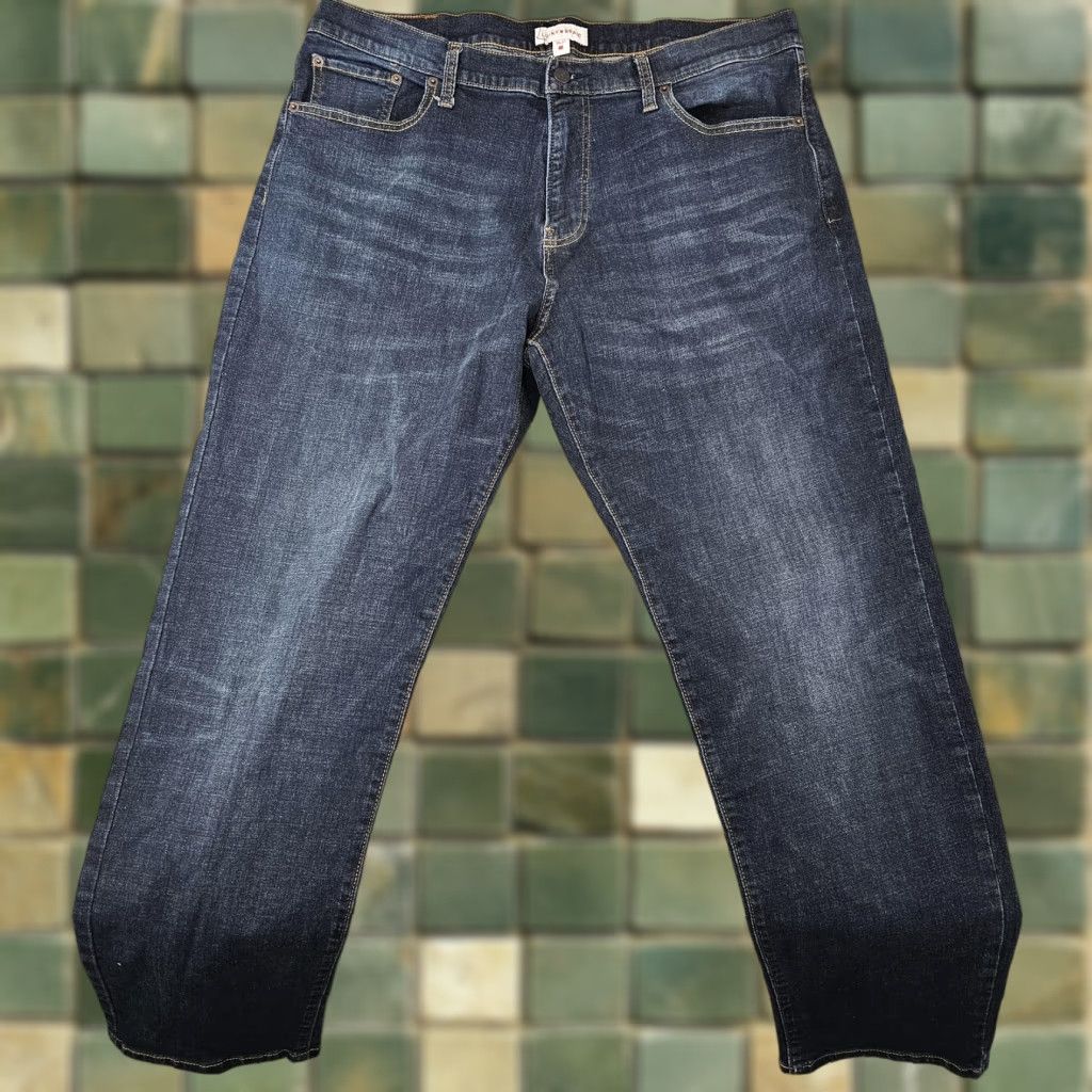 Lucky Brand Lucky Brand Jeans 221 Straight Mens 38x30 Regular Fit Blue Medium Wash Stretch Denim Size US 38 / EU 54 - 1 Thumbnail