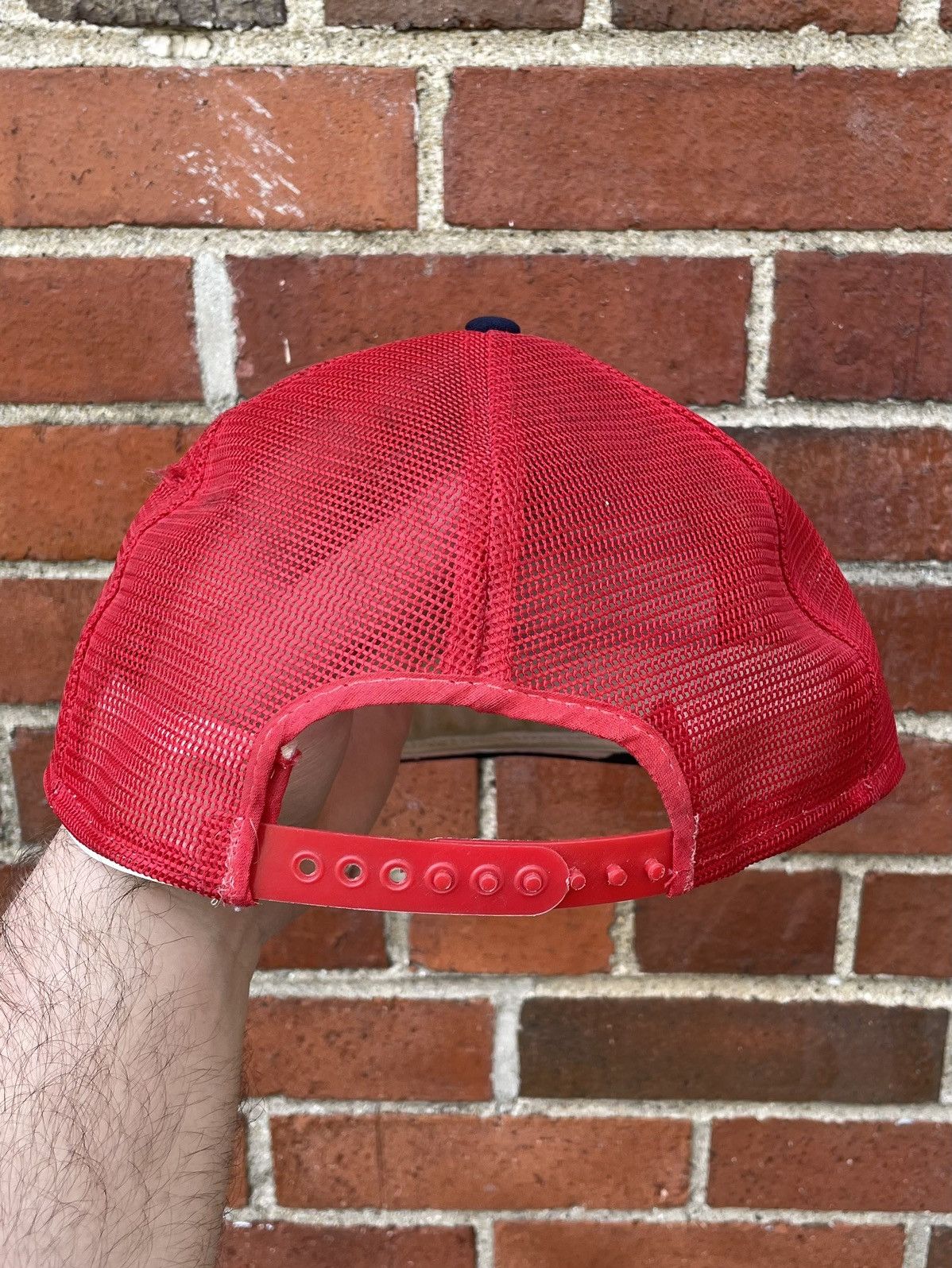 Vintage 80s Boston Red Sox MLB AJD Snapback Logo Hat Size ONE SIZE - 5 Thumbnail