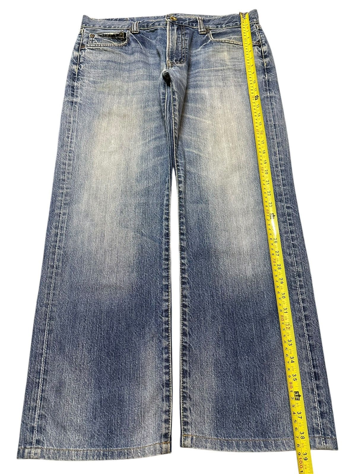 Uniqlo Vintage Japanese Uniqlo Blue Faded Wash Baggy Jeans Size US 36 / EU 52 - 12 Thumbnail