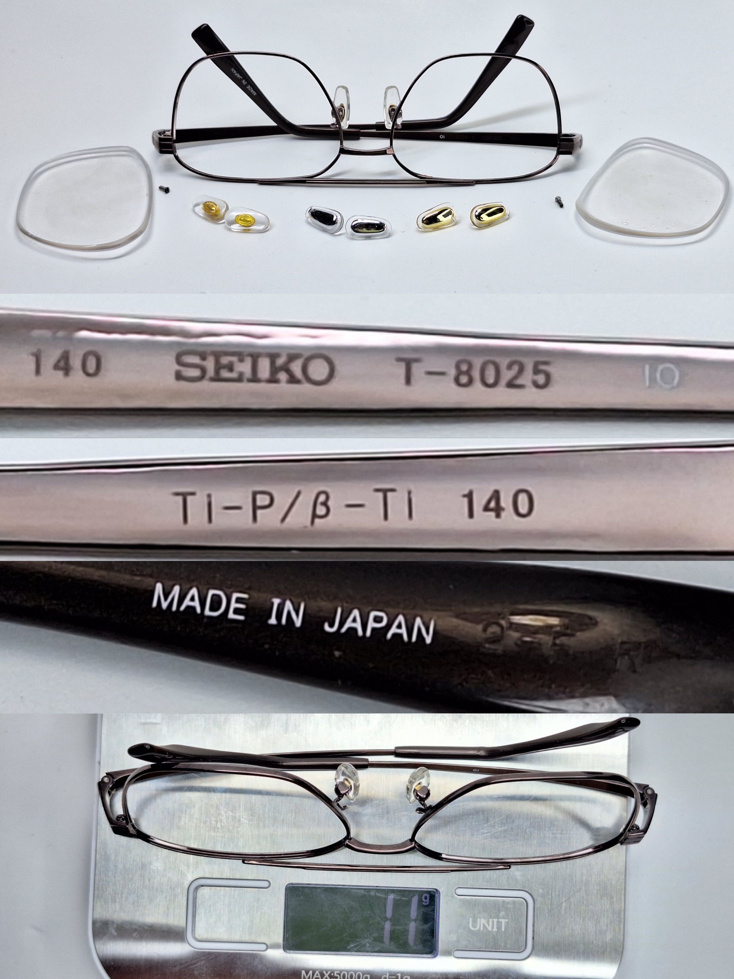 Seiko Seiko T-8025 IO Ti-P Beta Titanium Double Bridge Frame Size ONE SIZE - 6 Thumbnail