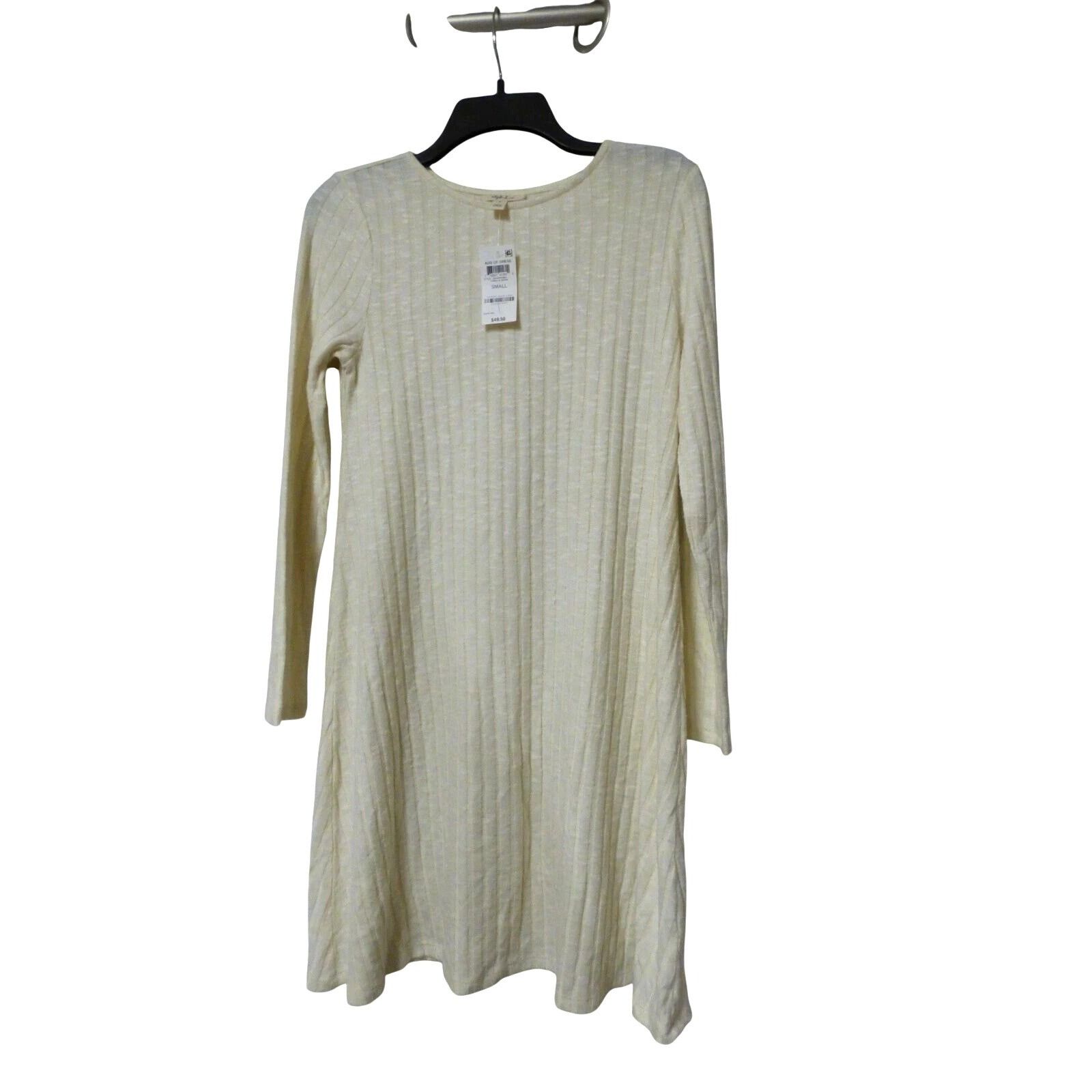 Style & Co Style & Co Hacci Ribbed Brushed Swing Dress, Vanilla Bean, S Size S / US 4 / IT 40 - 5 Thumbnail