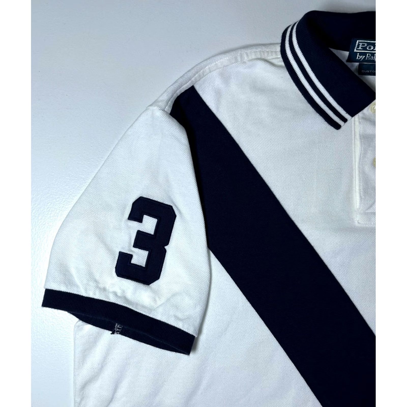 Polo Ralph Lauren Polo Ralph Lauren Men's Cricket Polo Shirt Embroidered Stripe Sz XL Vintage White Polo Shirt Size US XL / EU 56 / 4 - 7 Thumbnail