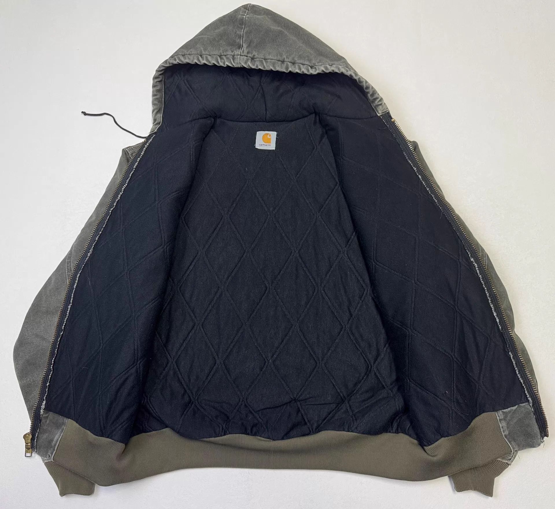 Carhartt Carhartt Vintage J68 Moss Green XL Hooded Work Jacket Size US XL / EU 56 / 4 - 4 Thumbnail
