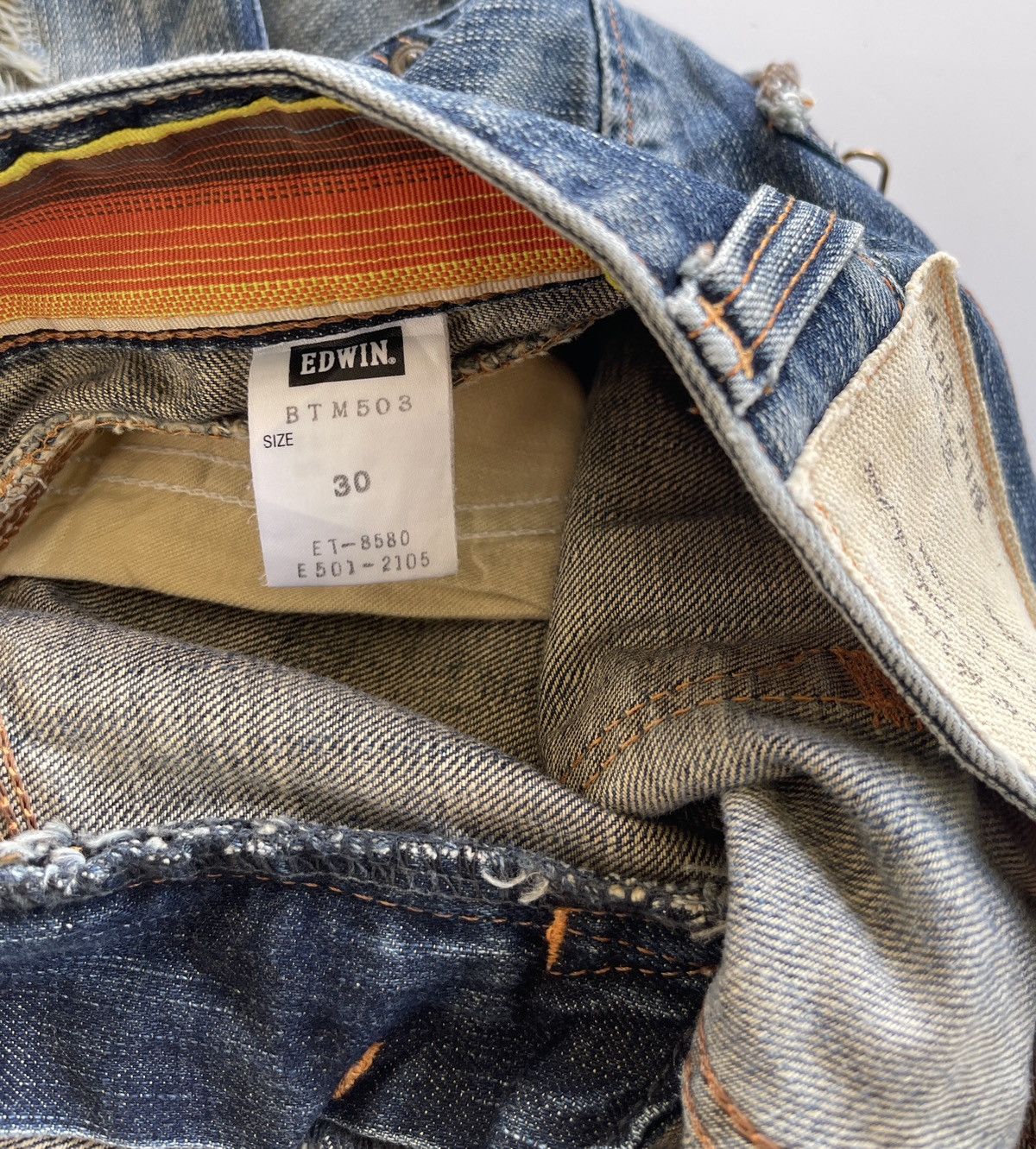 Japanese Brand Edwin Distressed Rusty Denim Size US 30 / EU 46 - 10 Thumbnail