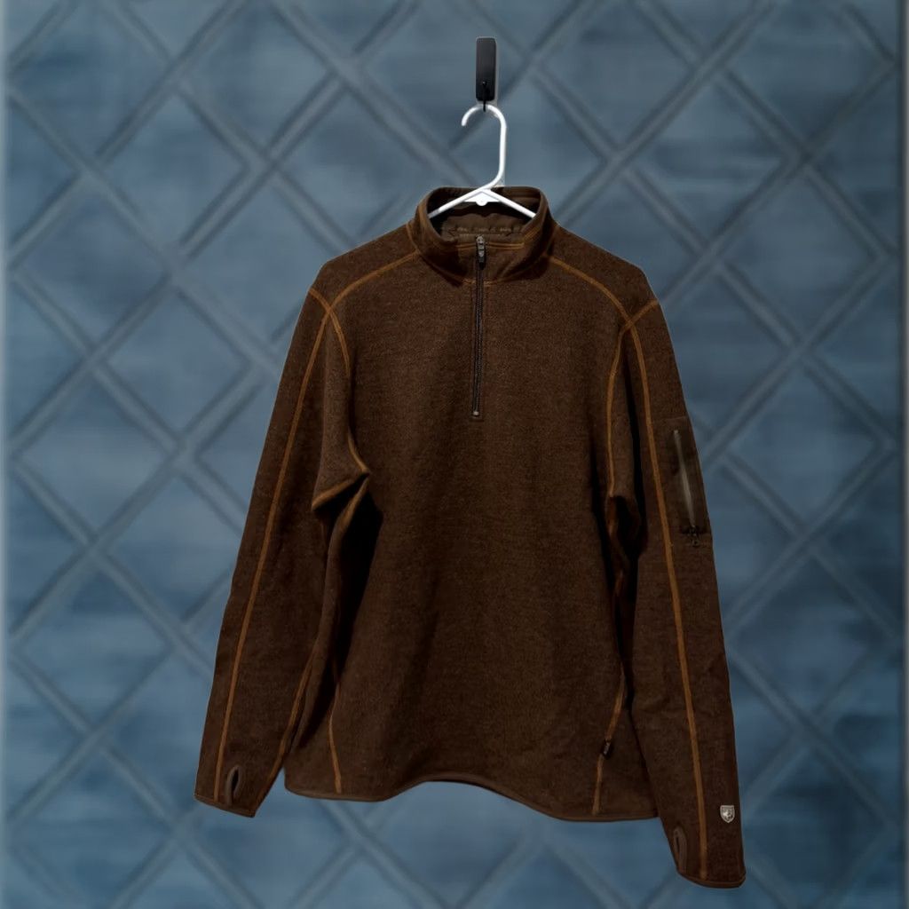 Vintage Kuhl Men’s Fleece Pullover Wool Blend Orange Size M Each Regular Fit Pullover Size US M / EU 48-50 / 2 - 1 Thumbnail