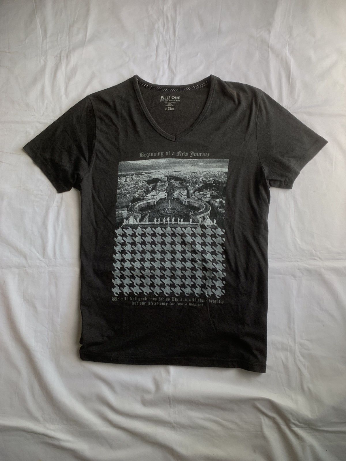 Japanese Brand Japanese Y2K Plus One Poem TEE SHIRT Size US XL / EU 56 / 4 - 1 Thumbnail