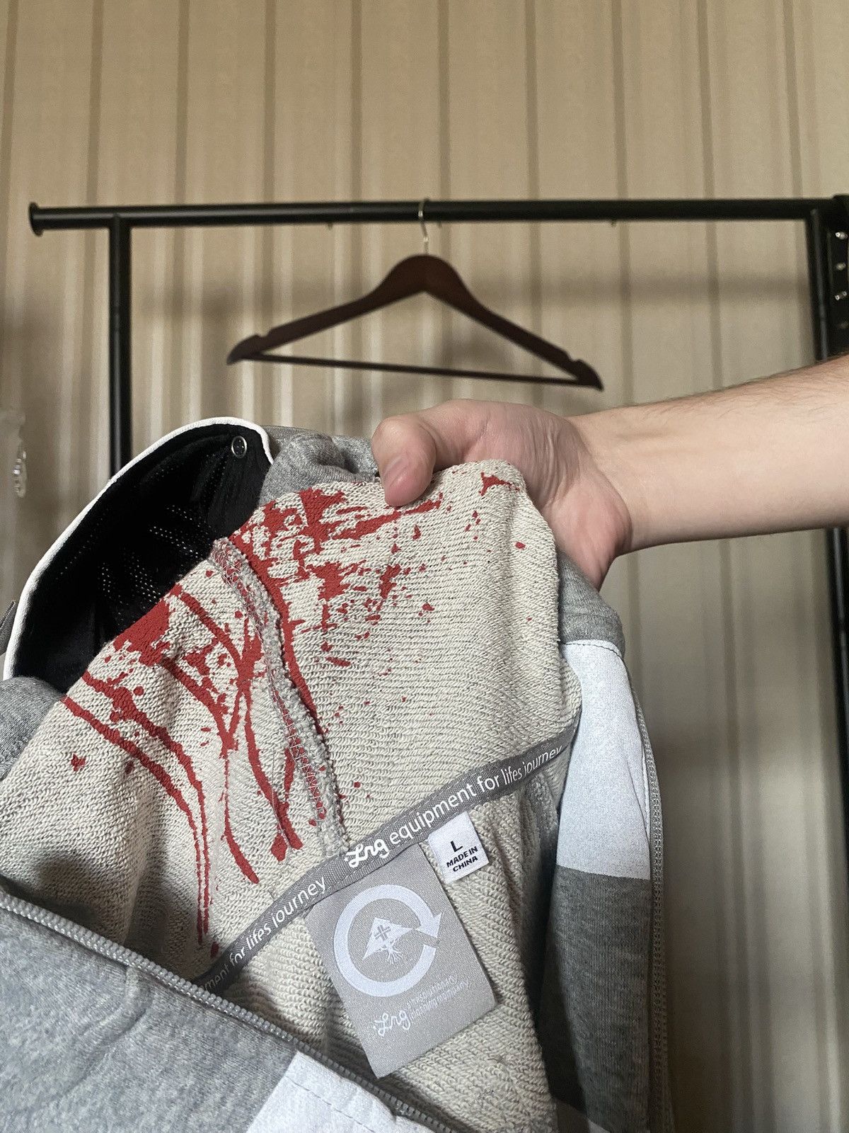 LRG LRG Grey striped Jason Friday the 47th hoodie Size US L / EU 52-54 / 3 - 3 Thumbnail