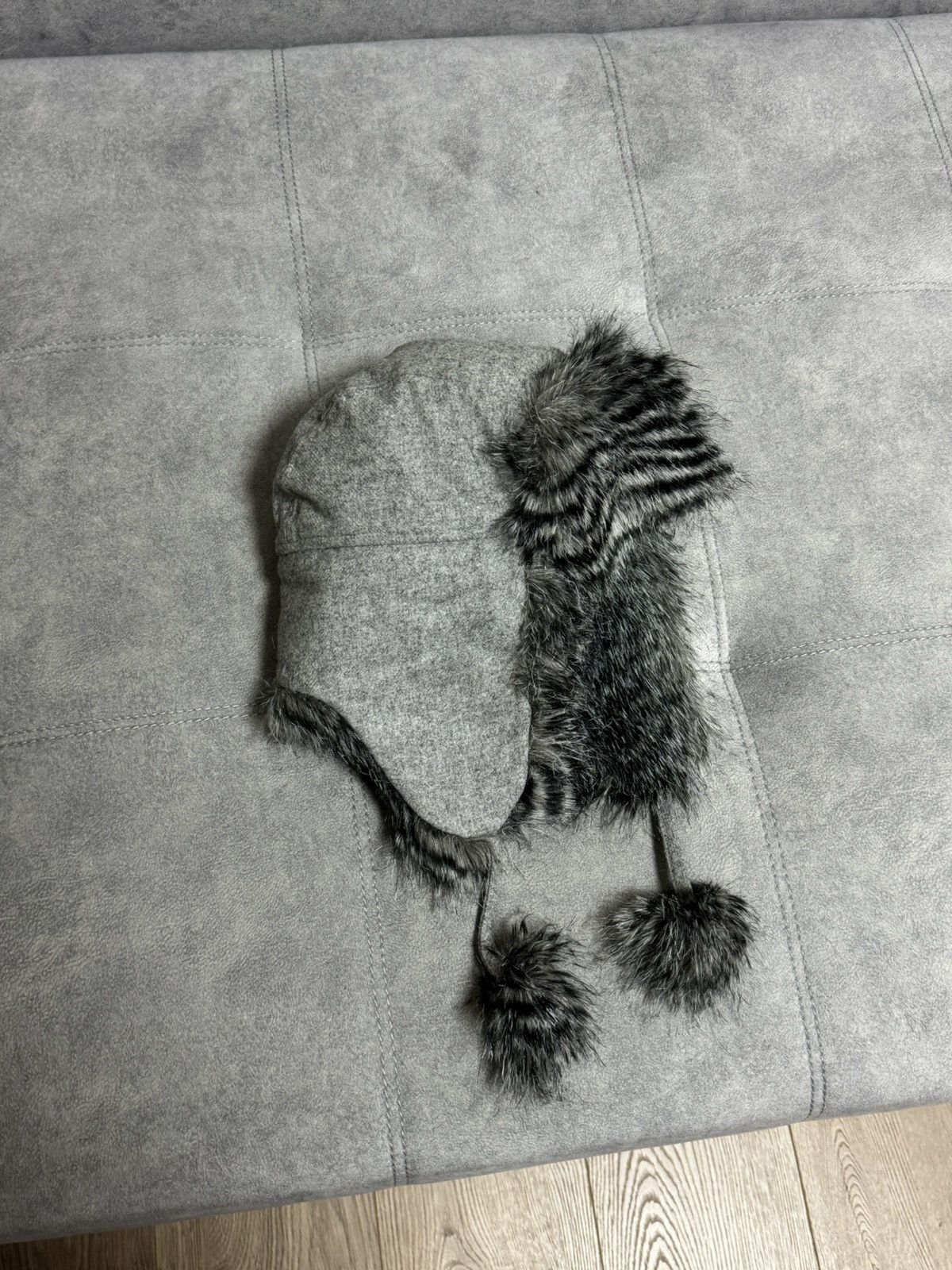 Japanese Brand Vintage Hype Trapper Fur Y2K Fluffy Hat Ushanka Faux USA Size ONE SIZE - 2 Thumbnail
