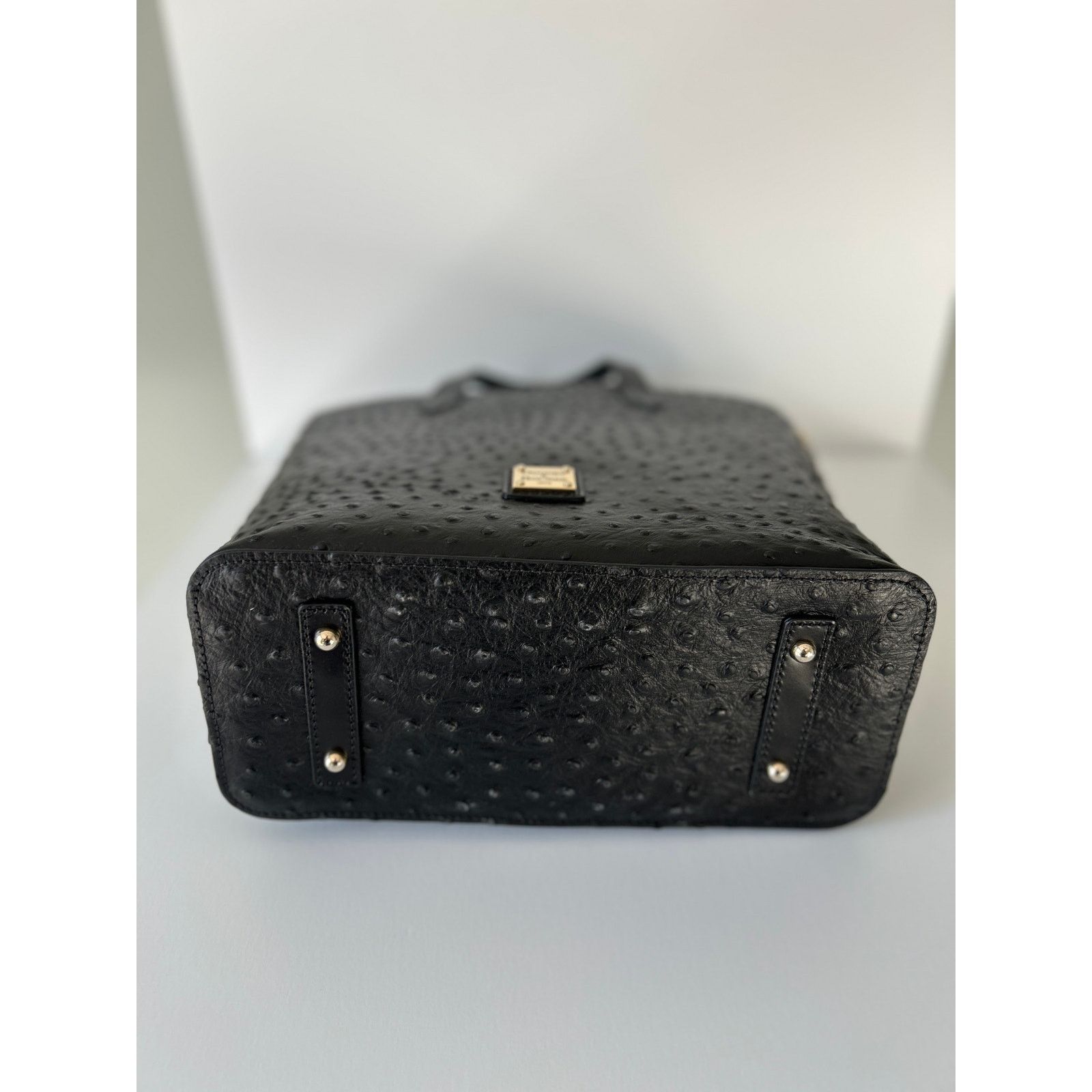 Dooney & Bourke NWT Dooney Burke Black Ostrich Lillana Purse with Pouch Size ONE SIZE - 5 Thumbnail