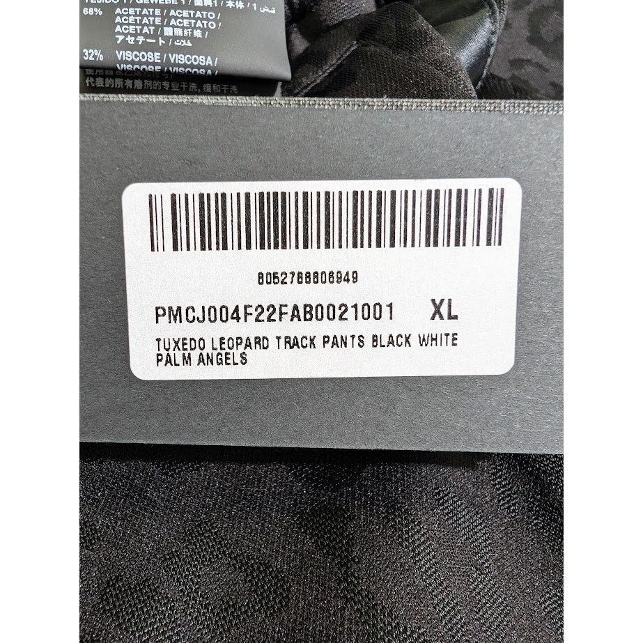 Palm Angels o1rshd1 Tuxedo Leopard Track Pants in Black White Size US 36 / EU 52 - 17 Thumbnail