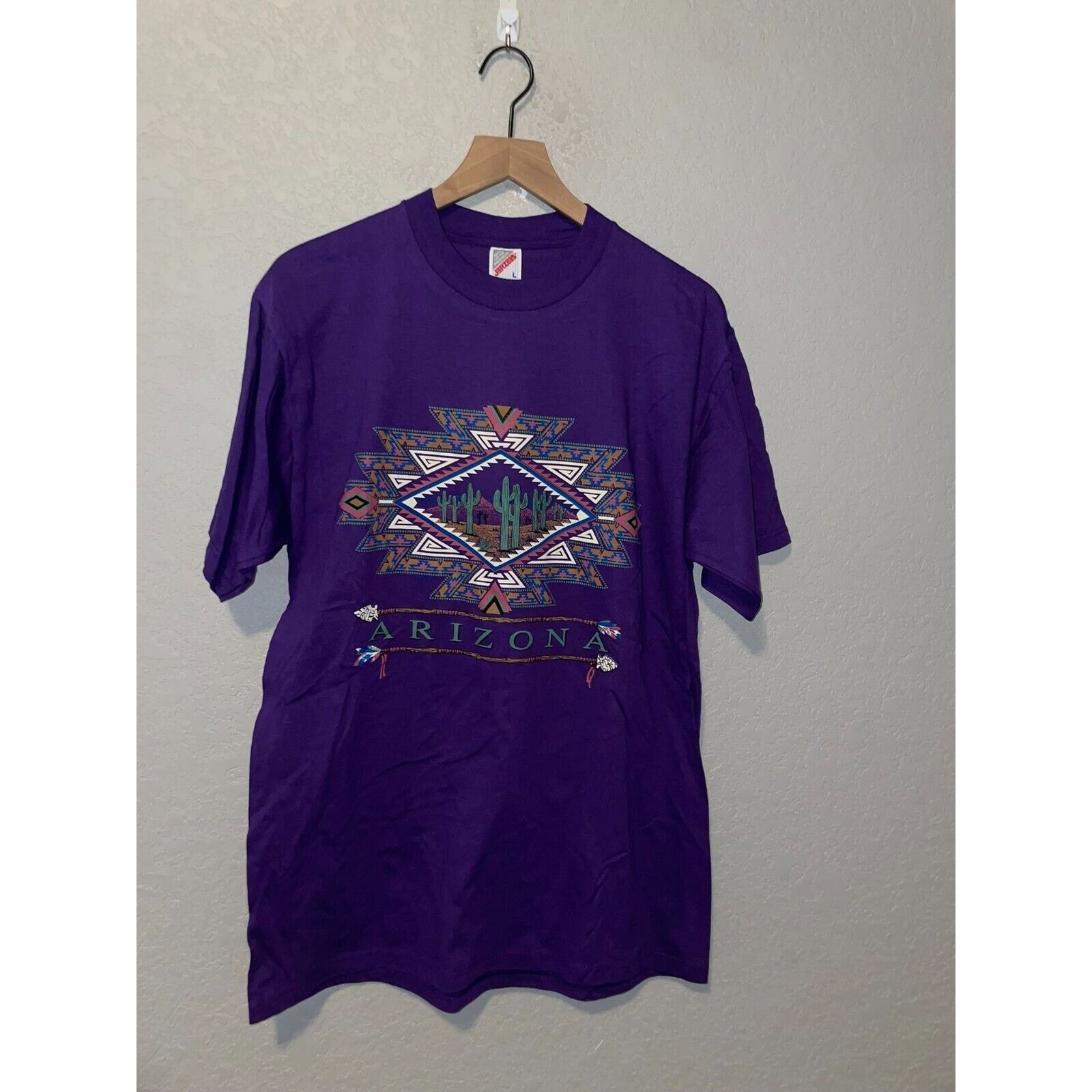 Jerzees × Vintage Vintage Arizona Native American Shirt Tee Cactus 90s VTG L Size US L / EU 52-54 / 3 - 1 Thumbnail